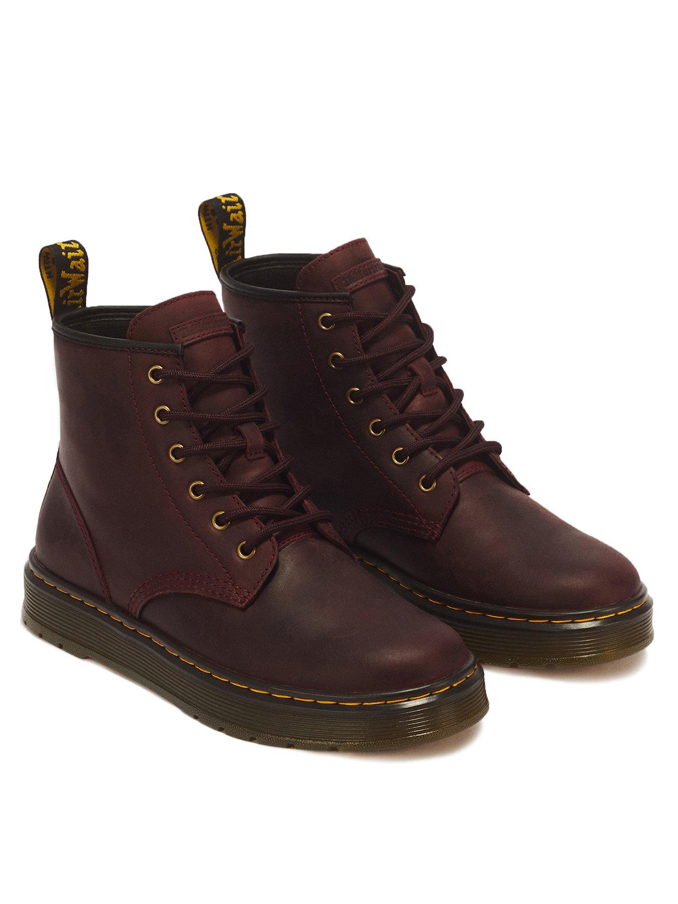 Image 2 of 7 of Dr Martens Brookline Chukka 6 Eye Boot Cherry Crazy Horse - Red