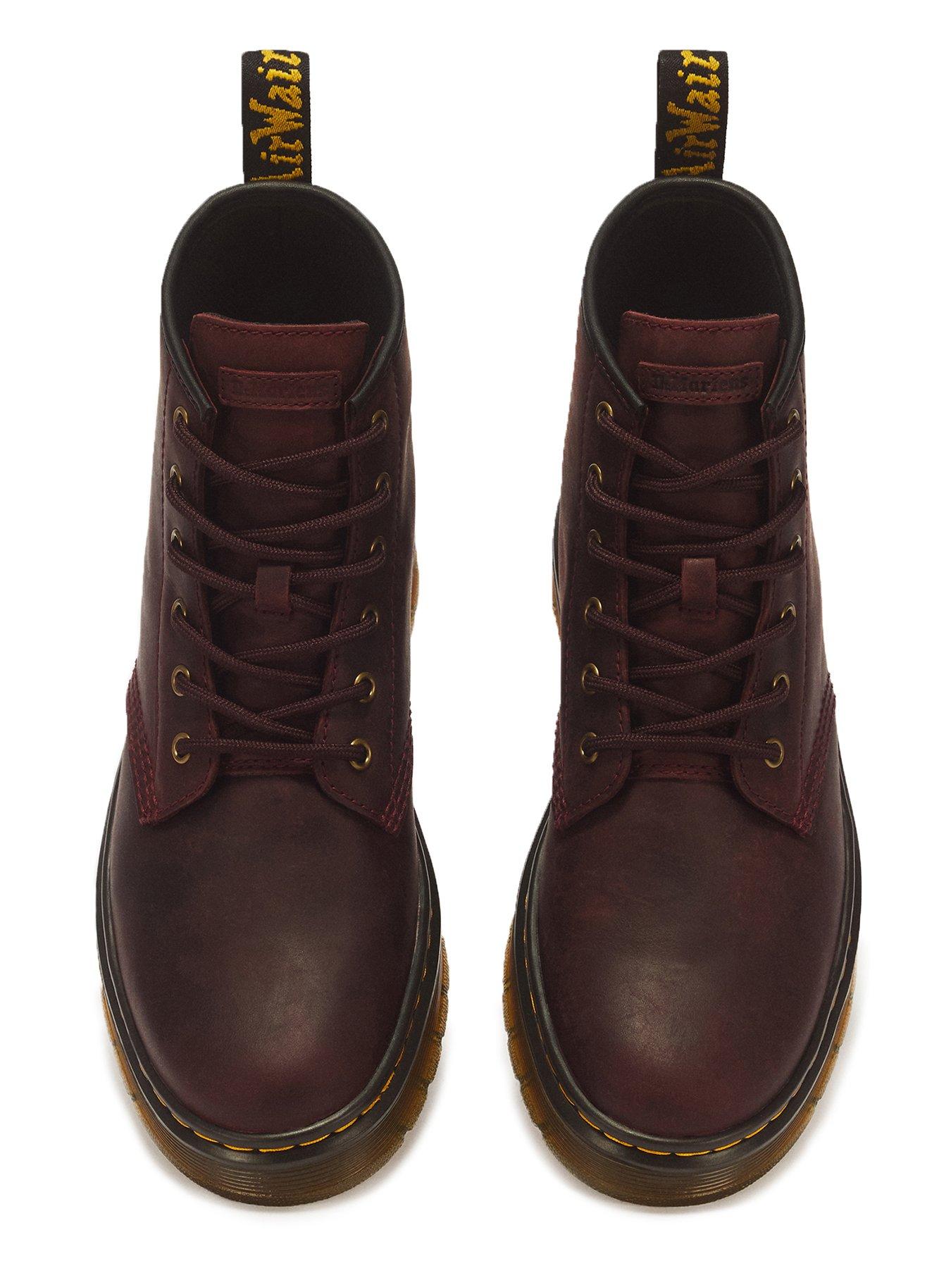 Image 4 of 7 of Dr Martens Brookline Chukka 6 Eye Boot Cherry Crazy Horse - Red