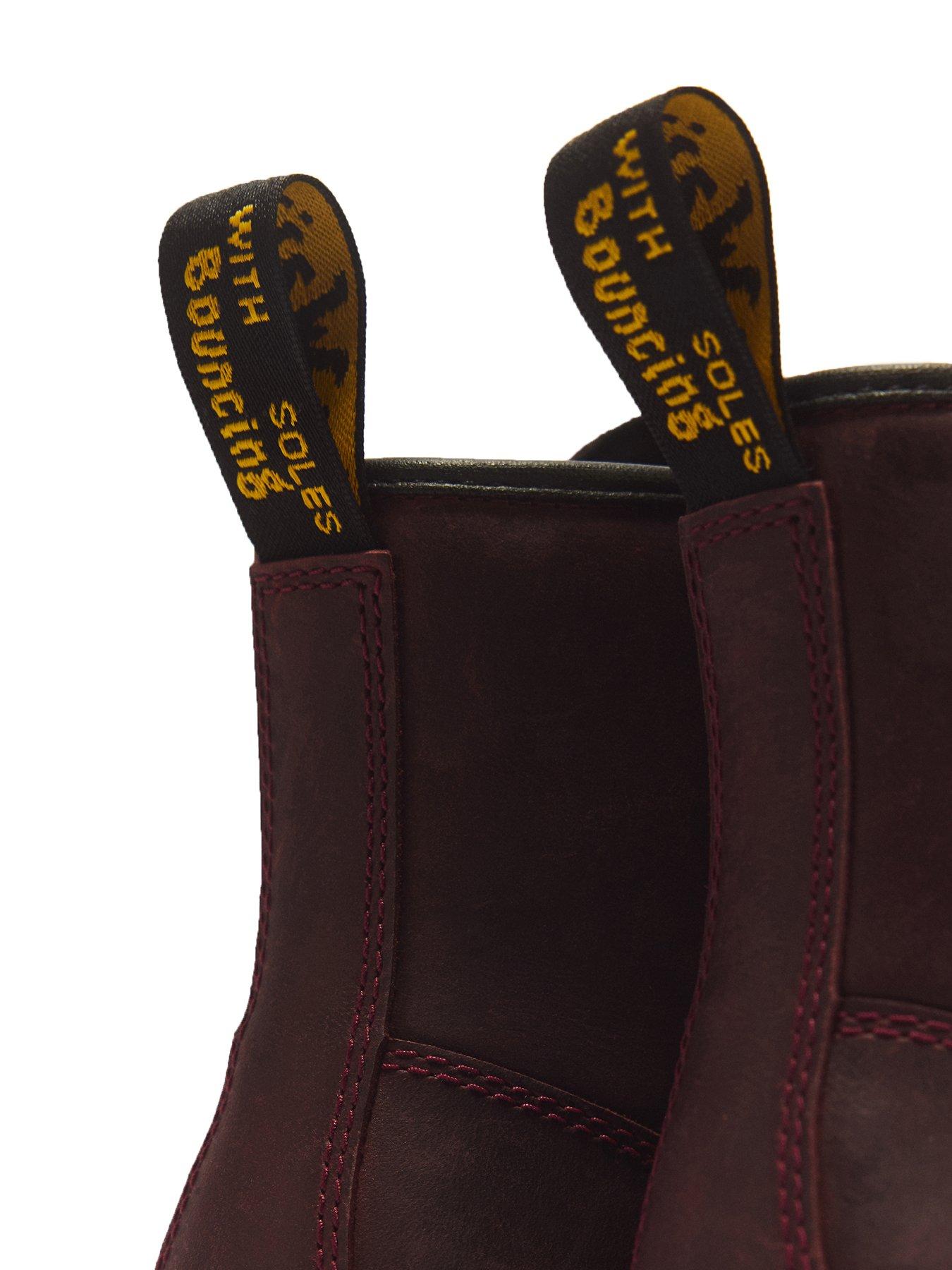 Image 7 of 7 of Dr Martens Brookline Chukka 6 Eye Boot Cherry Crazy Horse - Red