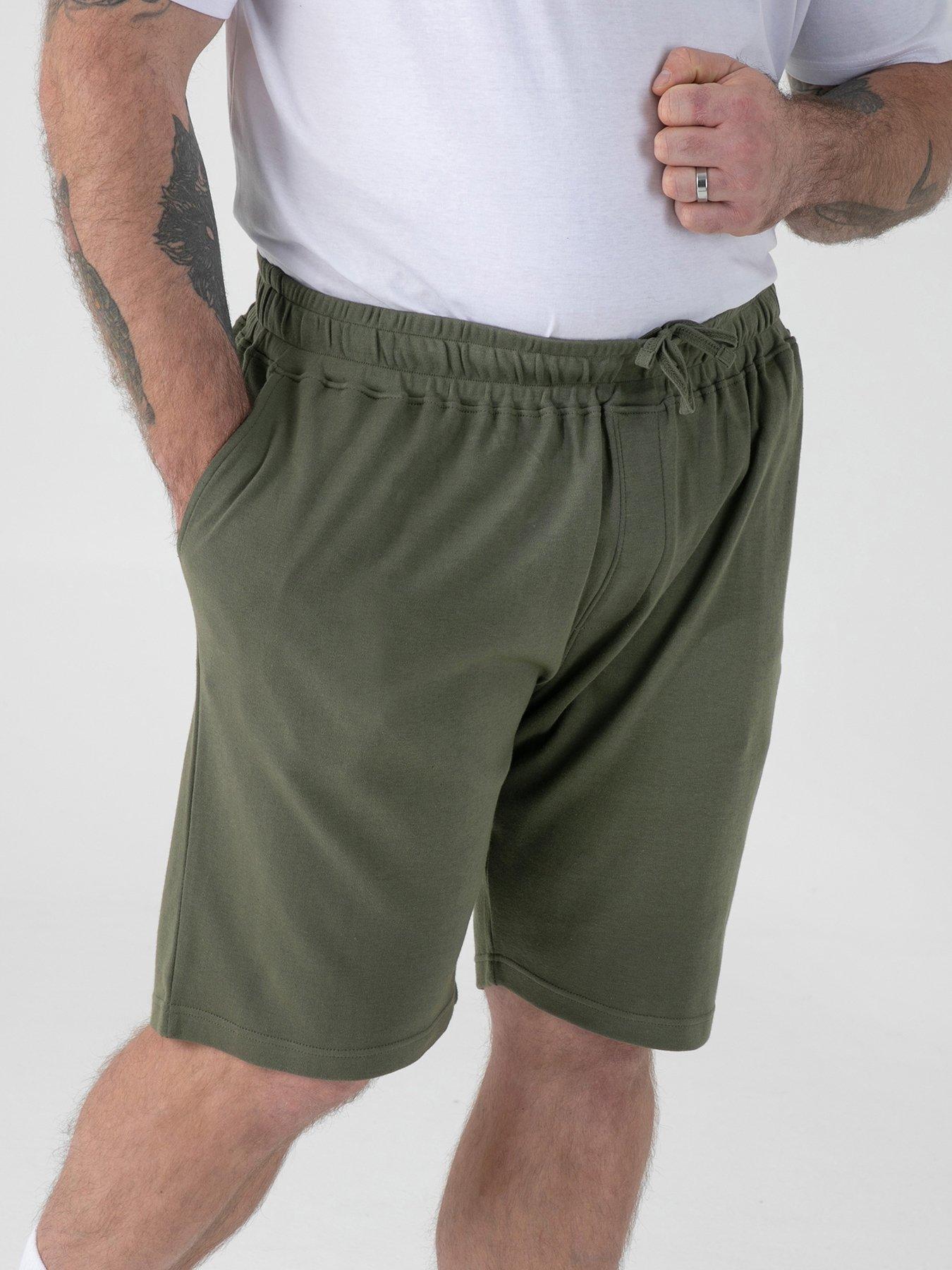 D555 D555 Khaki Stretch Elasticated Waist Shorts With Zipper Back Pocket