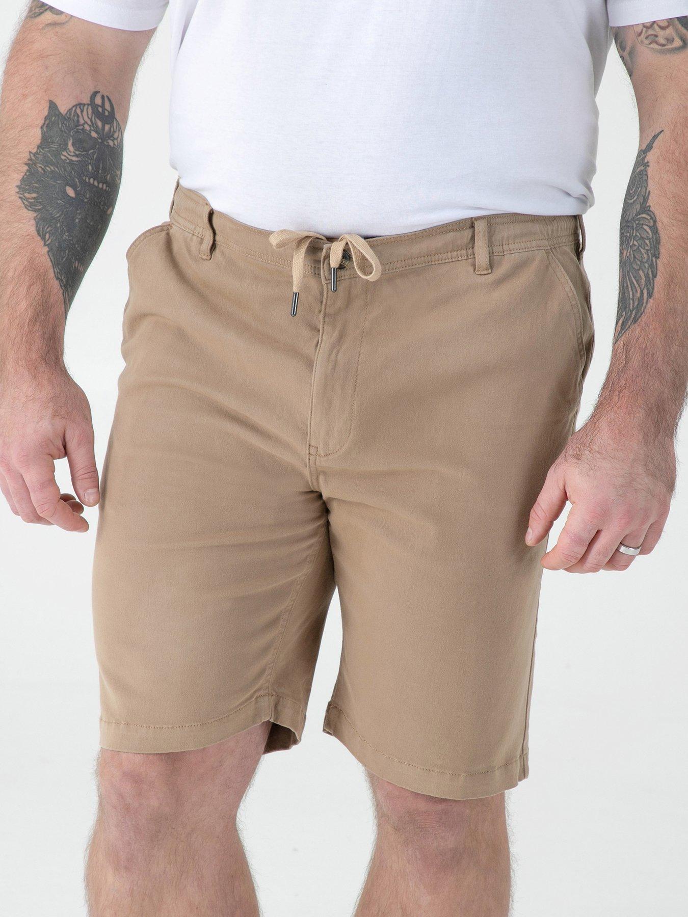 D555 D555 Sand Full Elastic Waist Stretch Shorts With Drawcord