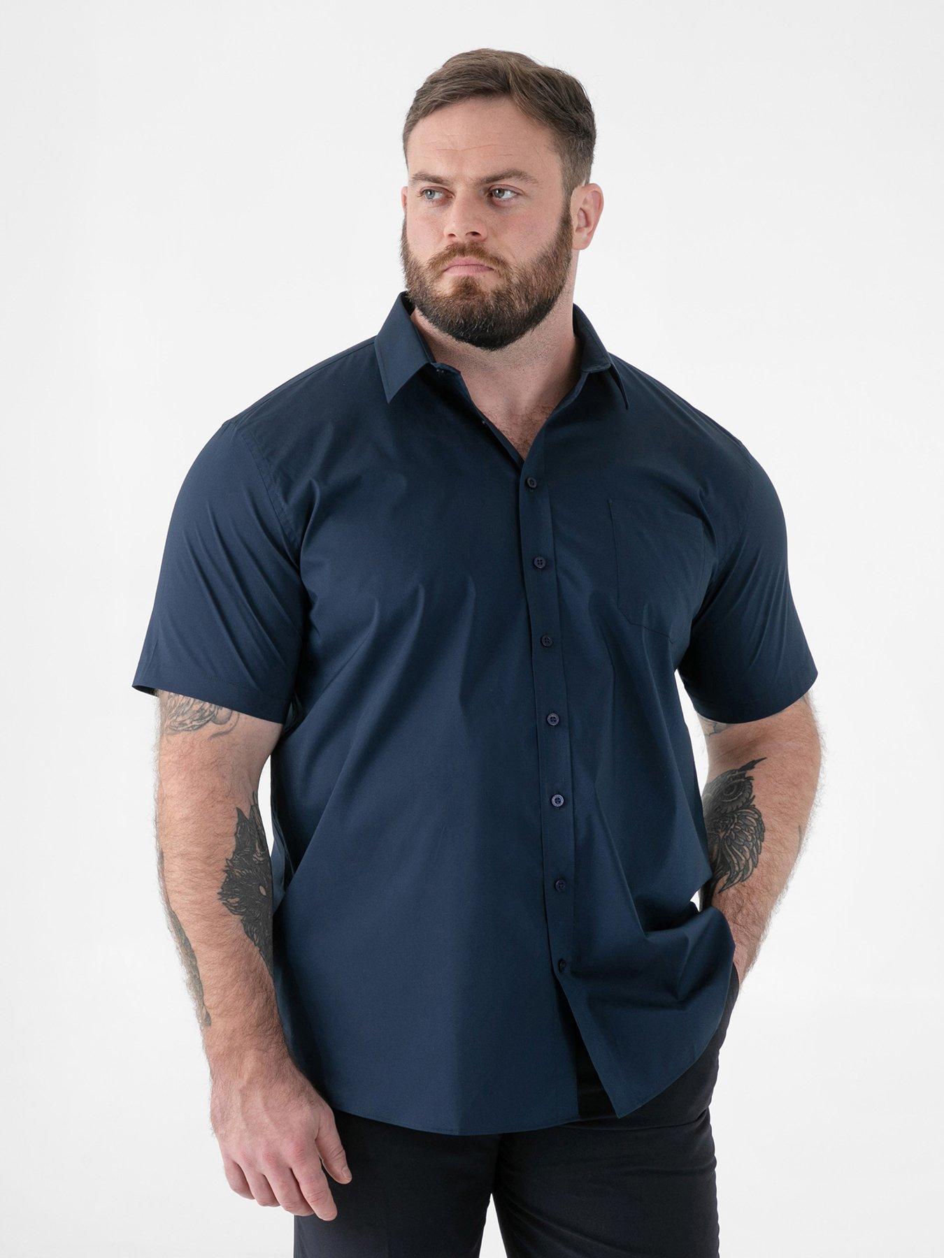 D555 D555 Ultimate Stain Resist Non Iron Short Sleeve Stretch Shirt