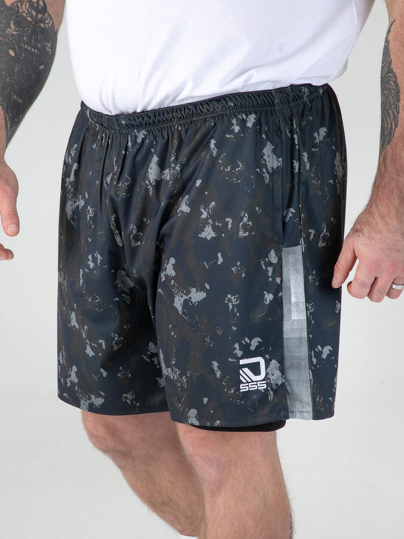 D555 Dry Wear Elasticated Shorts With Compression Lining