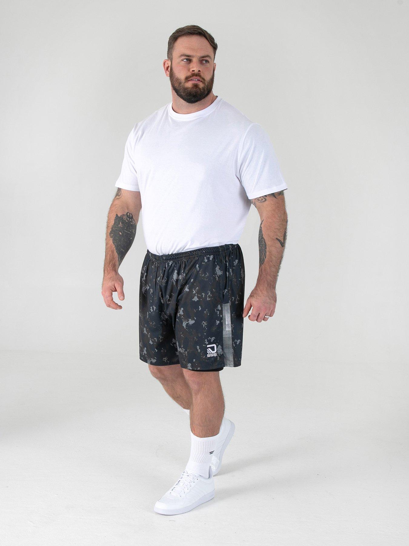 Image 3 of 6 of D555 D555 Dry Wear Elasticated Shorts With Compression Lining