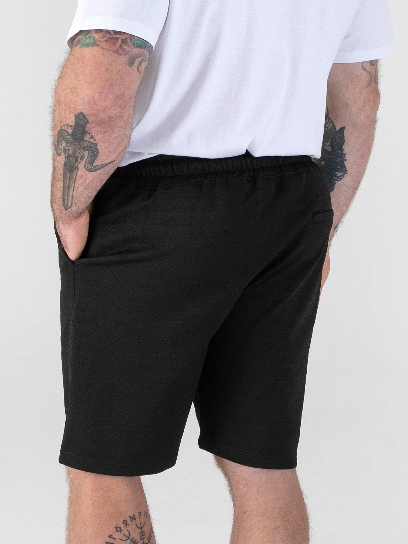 Image 2 of 6 of D555 D555 Stretch Jacquard Elasticated Waist Shorts