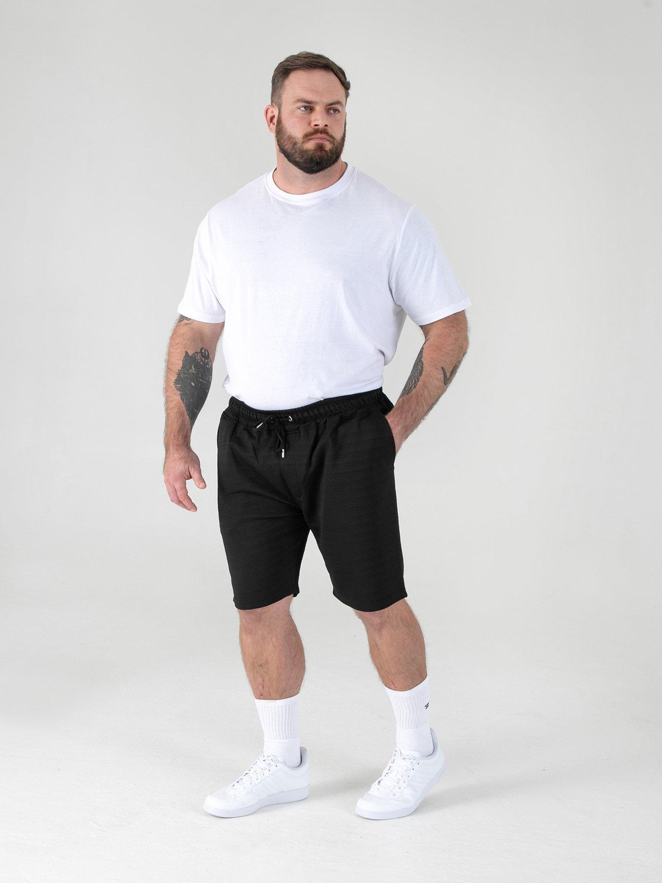 Image 3 of 6 of D555 D555 Stretch Jacquard Elasticated Waist Shorts