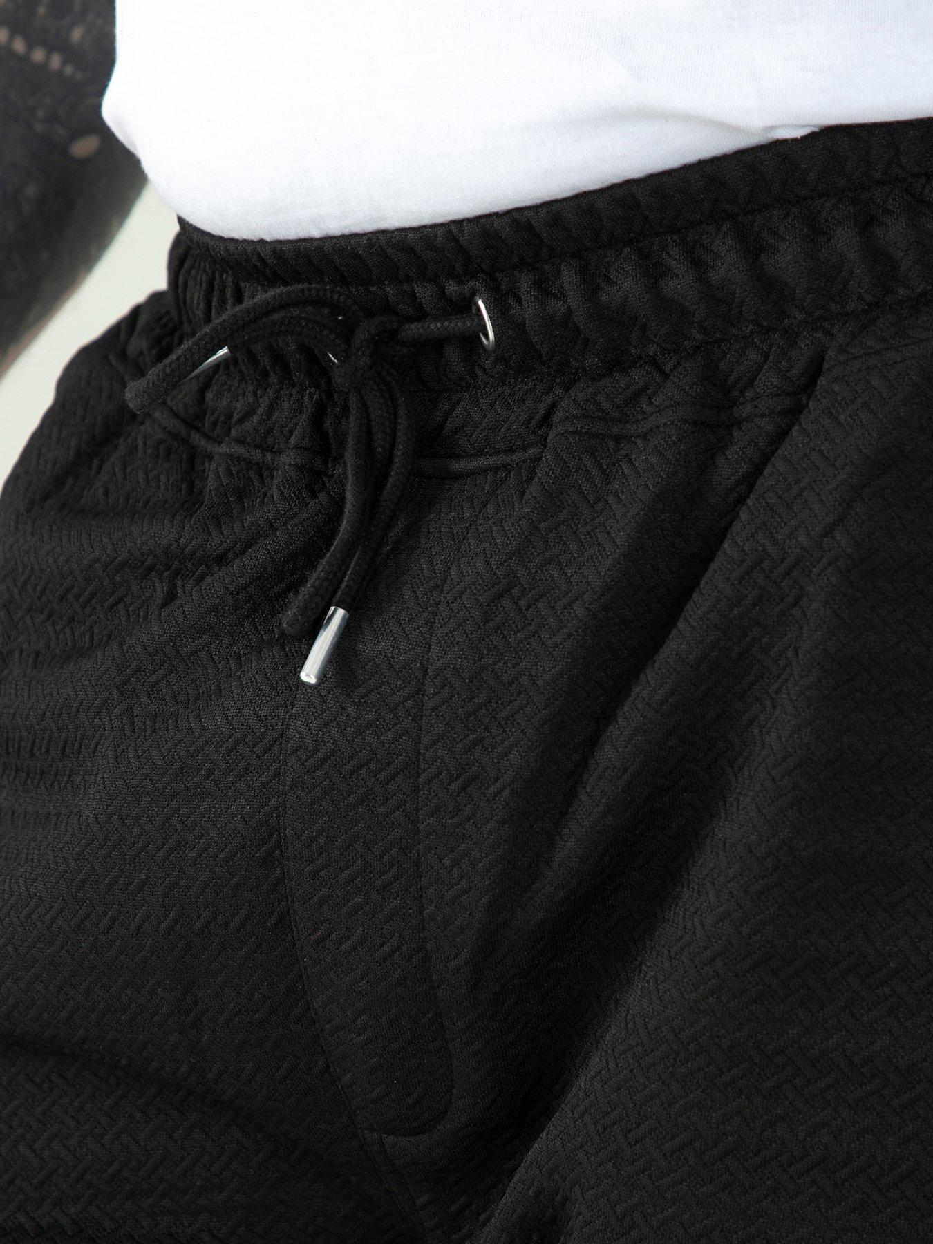 Image 4 of 6 of D555 D555 Stretch Jacquard Elasticated Waist Shorts