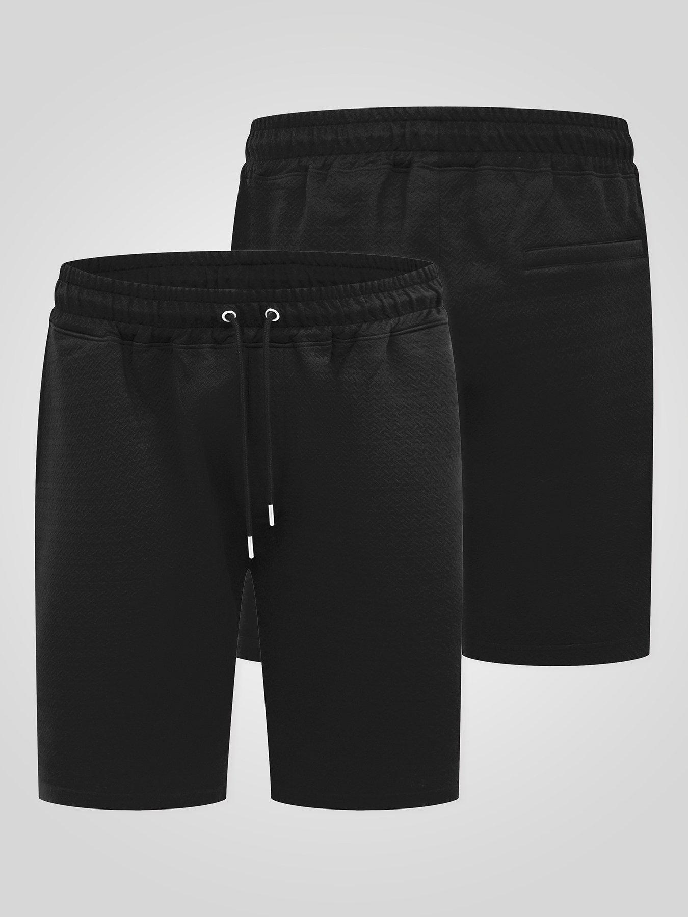 Image 6 of 6 of D555 D555 Stretch Jacquard Elasticated Waist Shorts