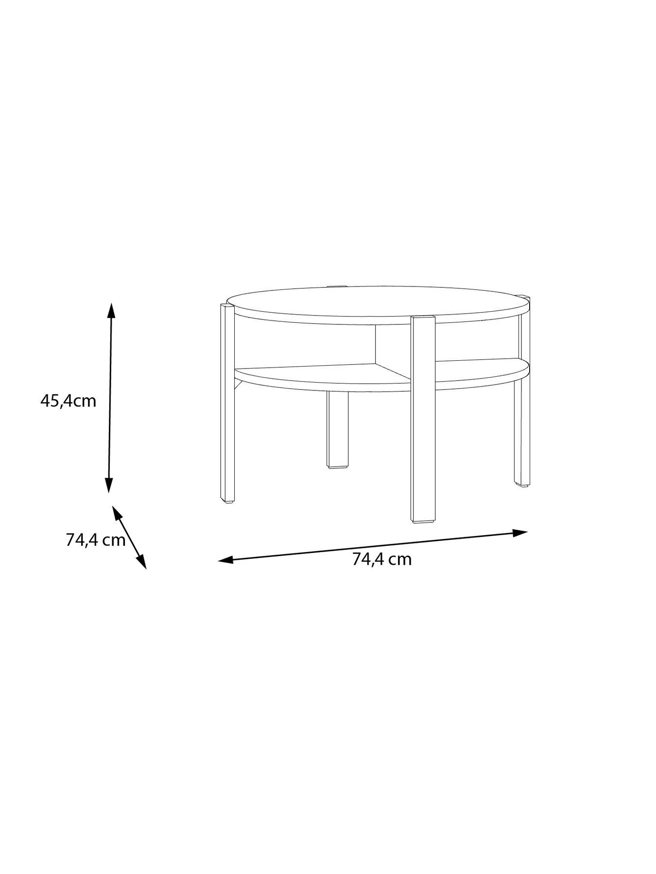 Image 4 of 4 of Tyndall Round&nbsp;Coffee Table - Sand/Oak
