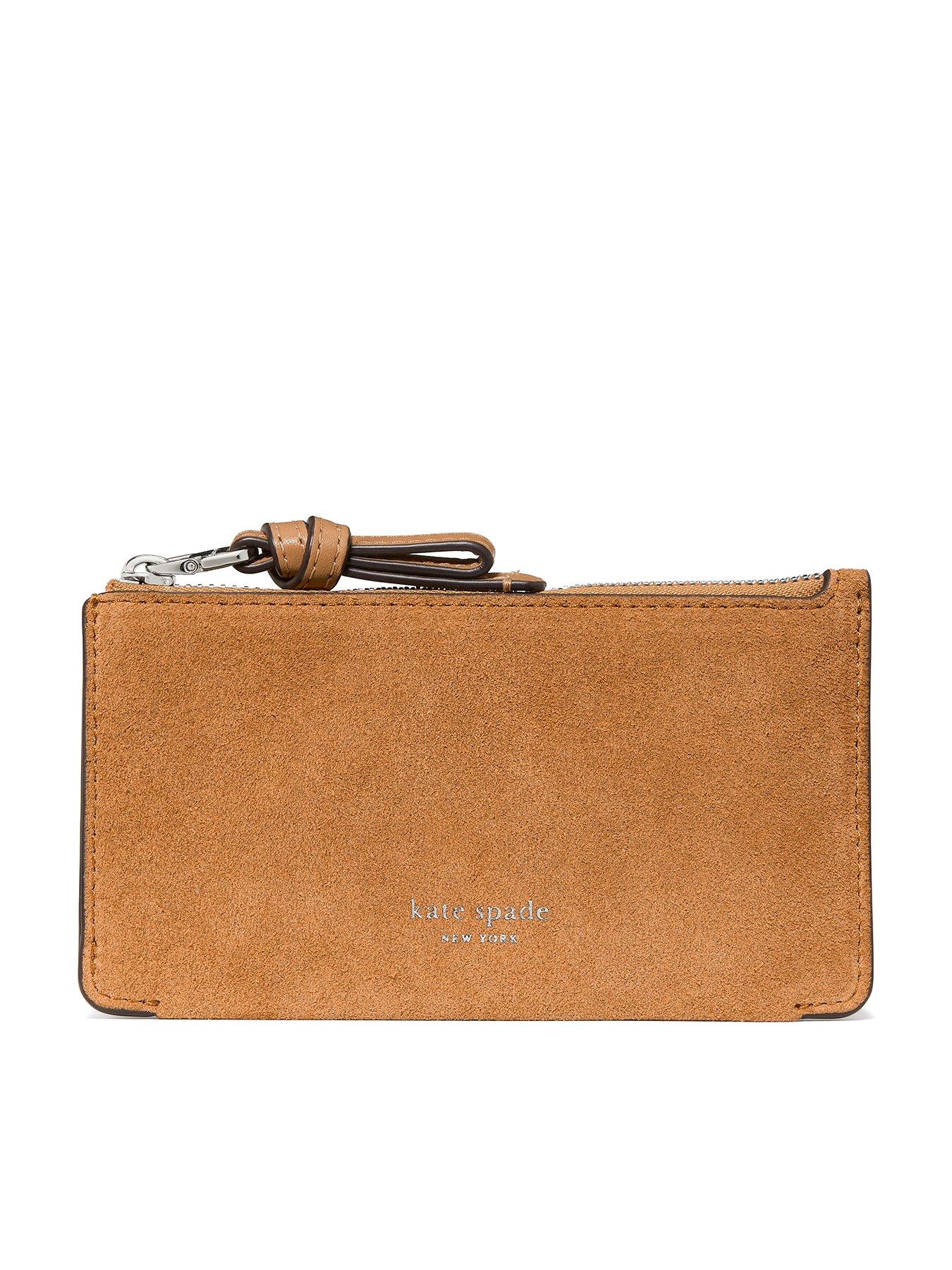 Kate Spade New York Loop Suede Zip Card Case - Brown