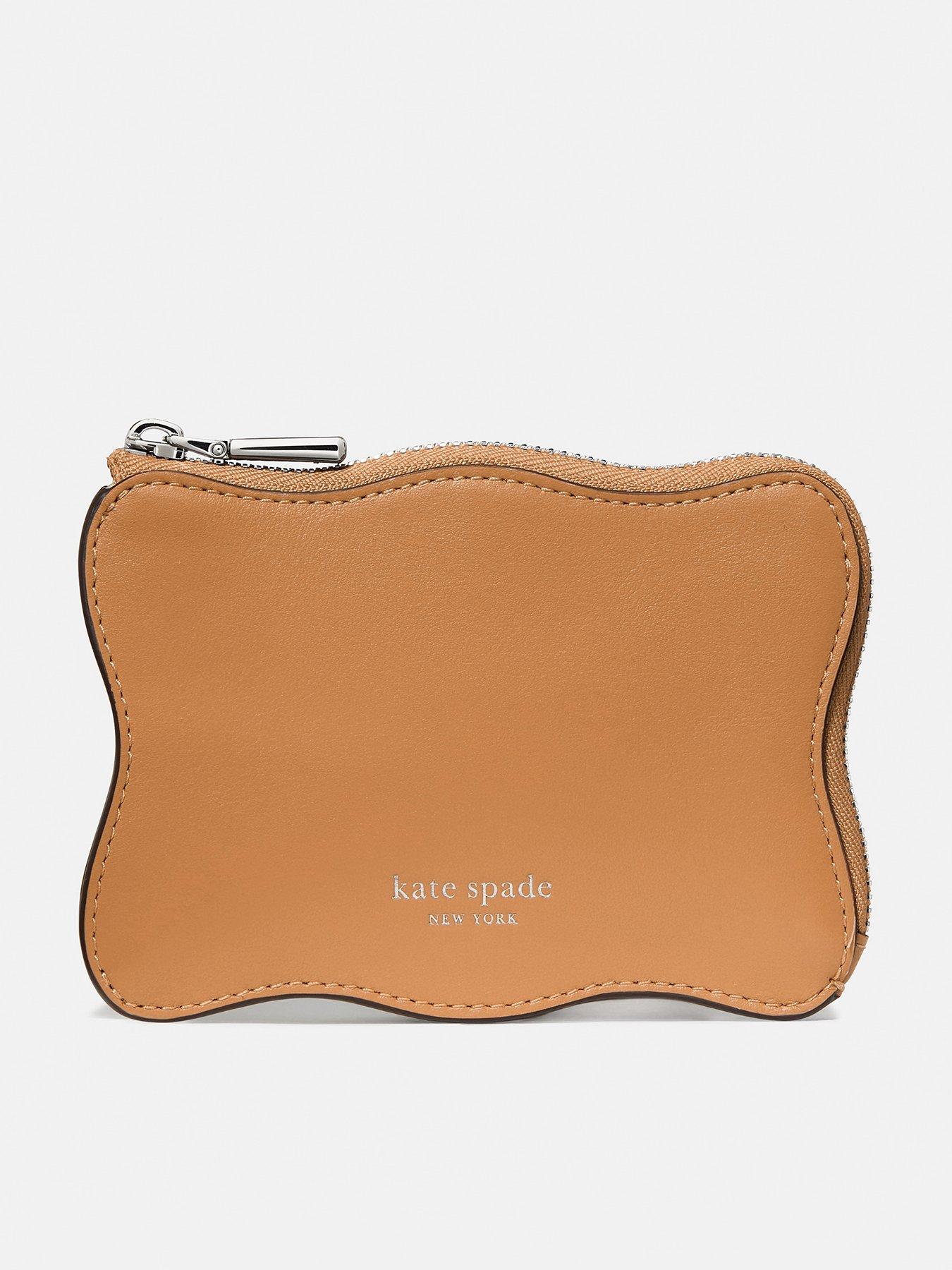Kate Spade New York Wavy Mini Zip Card Case - Brown