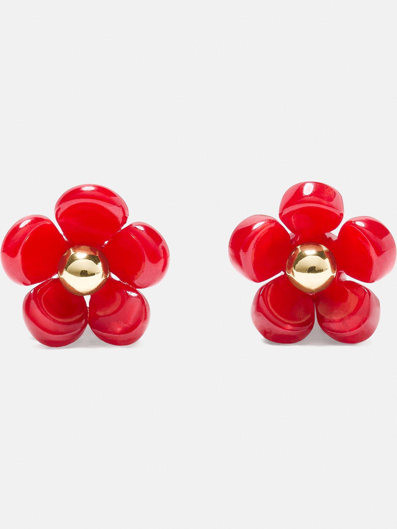 Kate Spade New York Summer Daze Flower Studs - Red