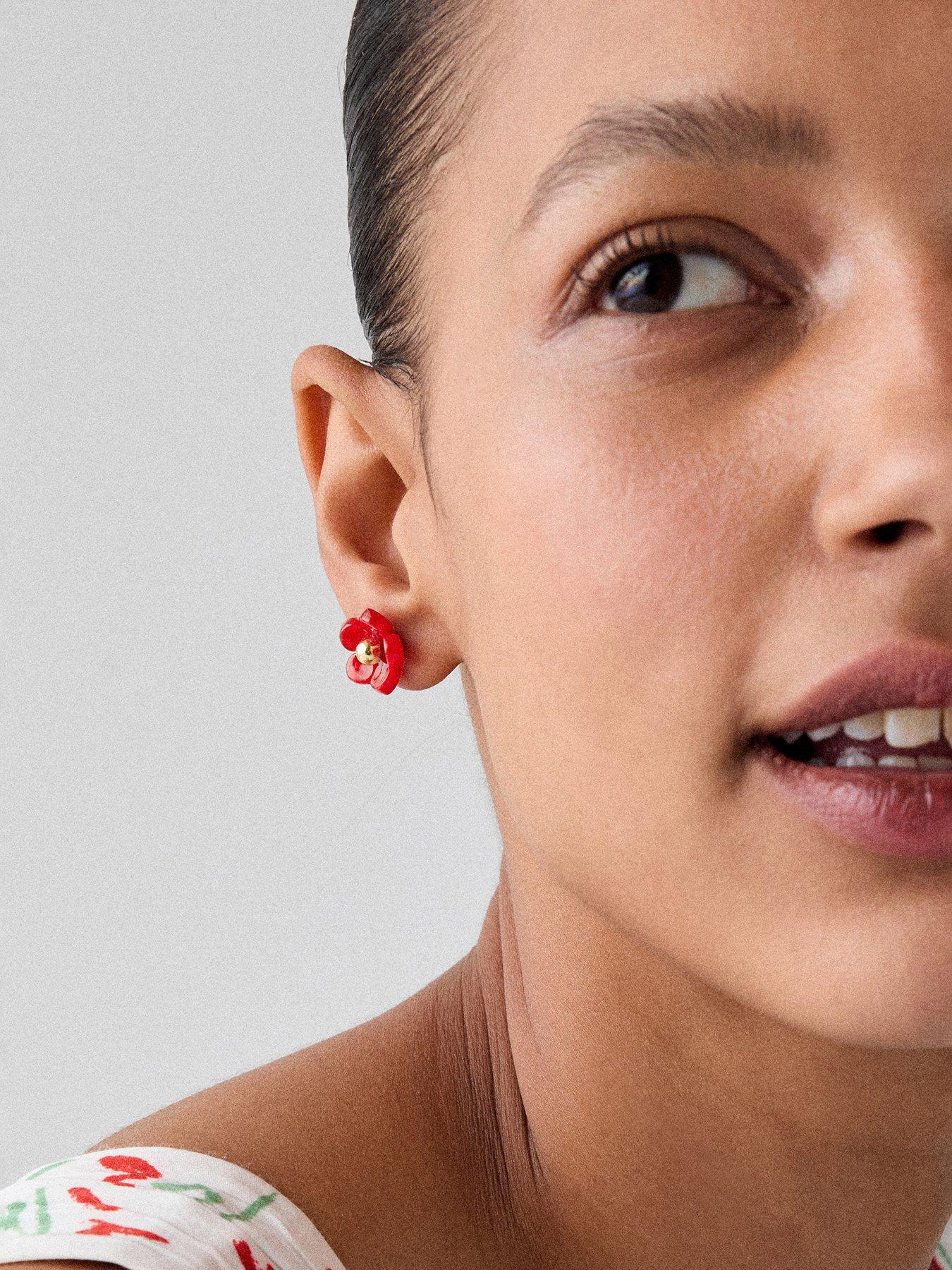 Image 2 of 3 of Kate Spade New York Summer Daze Flower Studs - Red