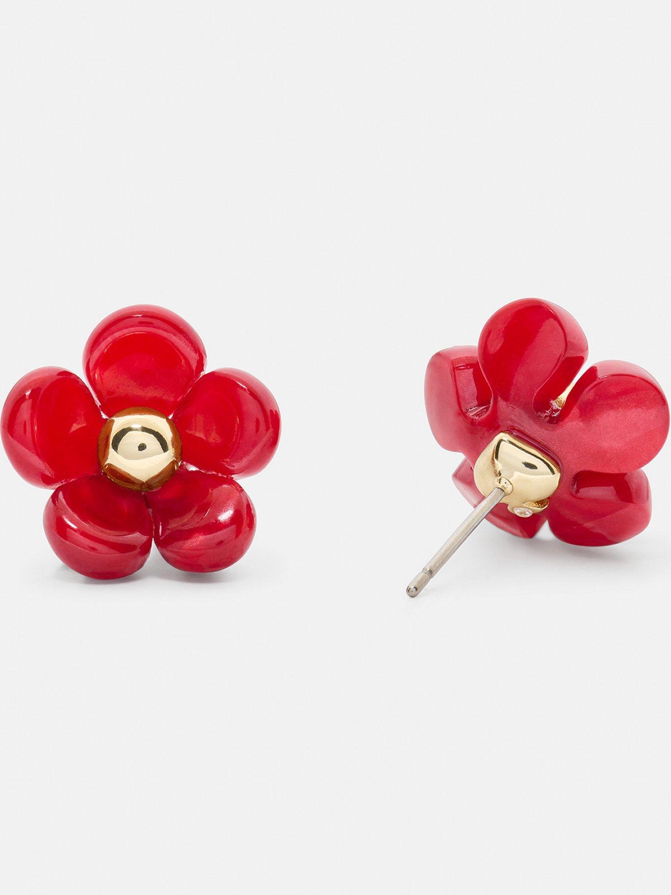 Image 3 of 3 of Kate Spade New York Summer Daze Flower Studs - Red