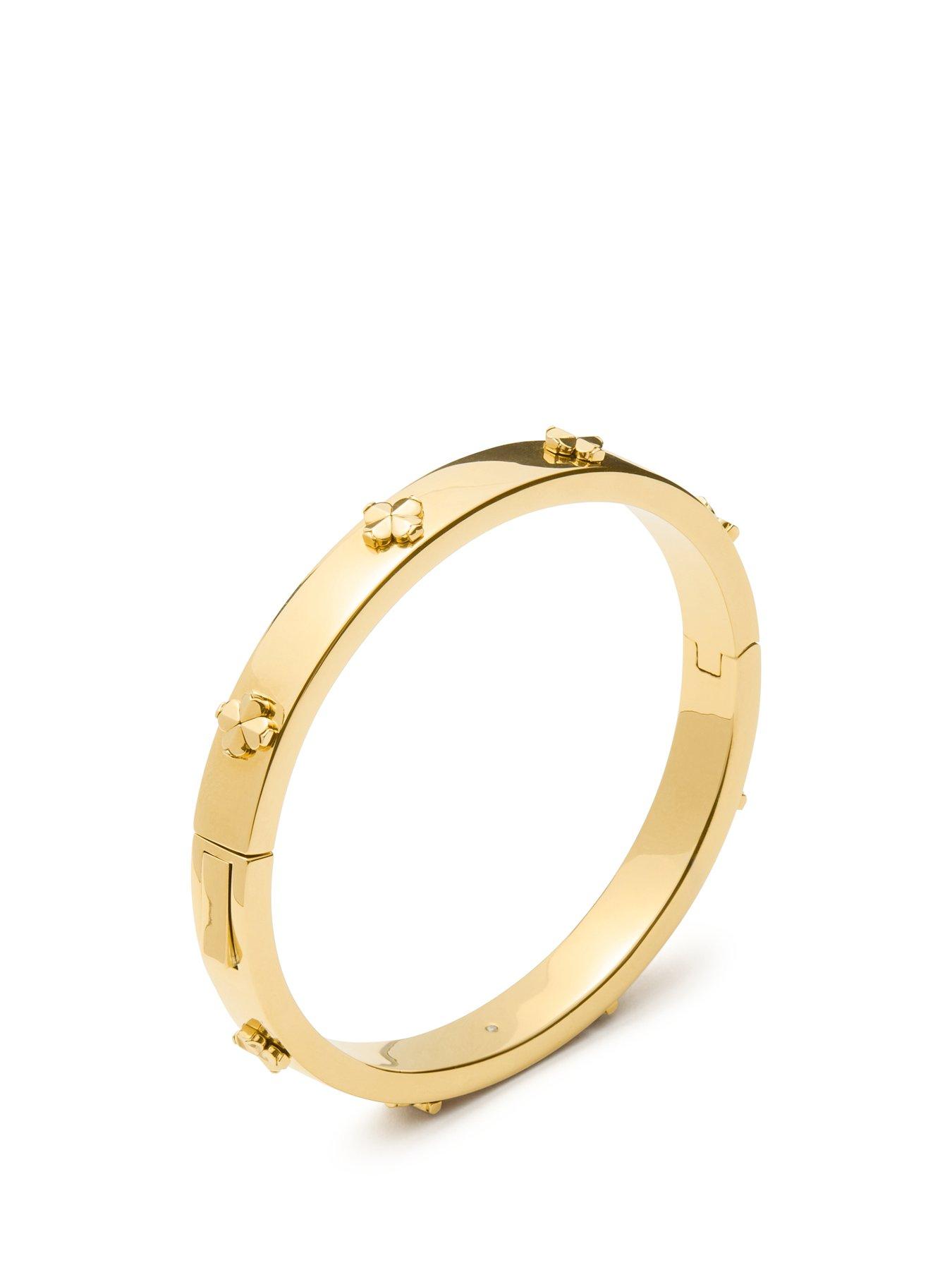 Image 2 of 4 of Kate Spade New York Spade Flower Hinged Bangle - Gold