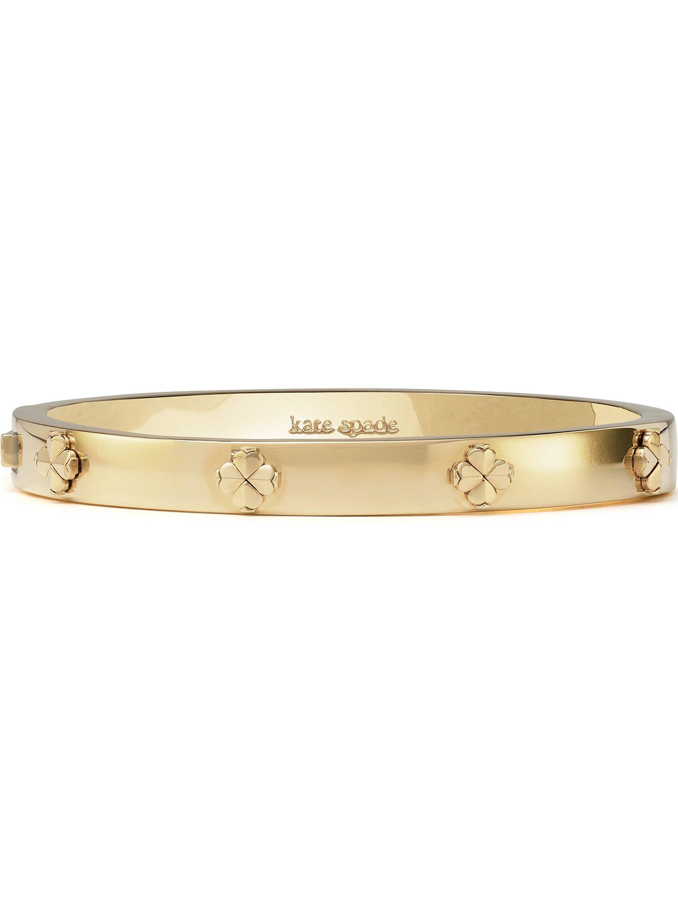 Image 3 of 4 of Kate Spade New York Spade Flower Hinged Bangle - Gold