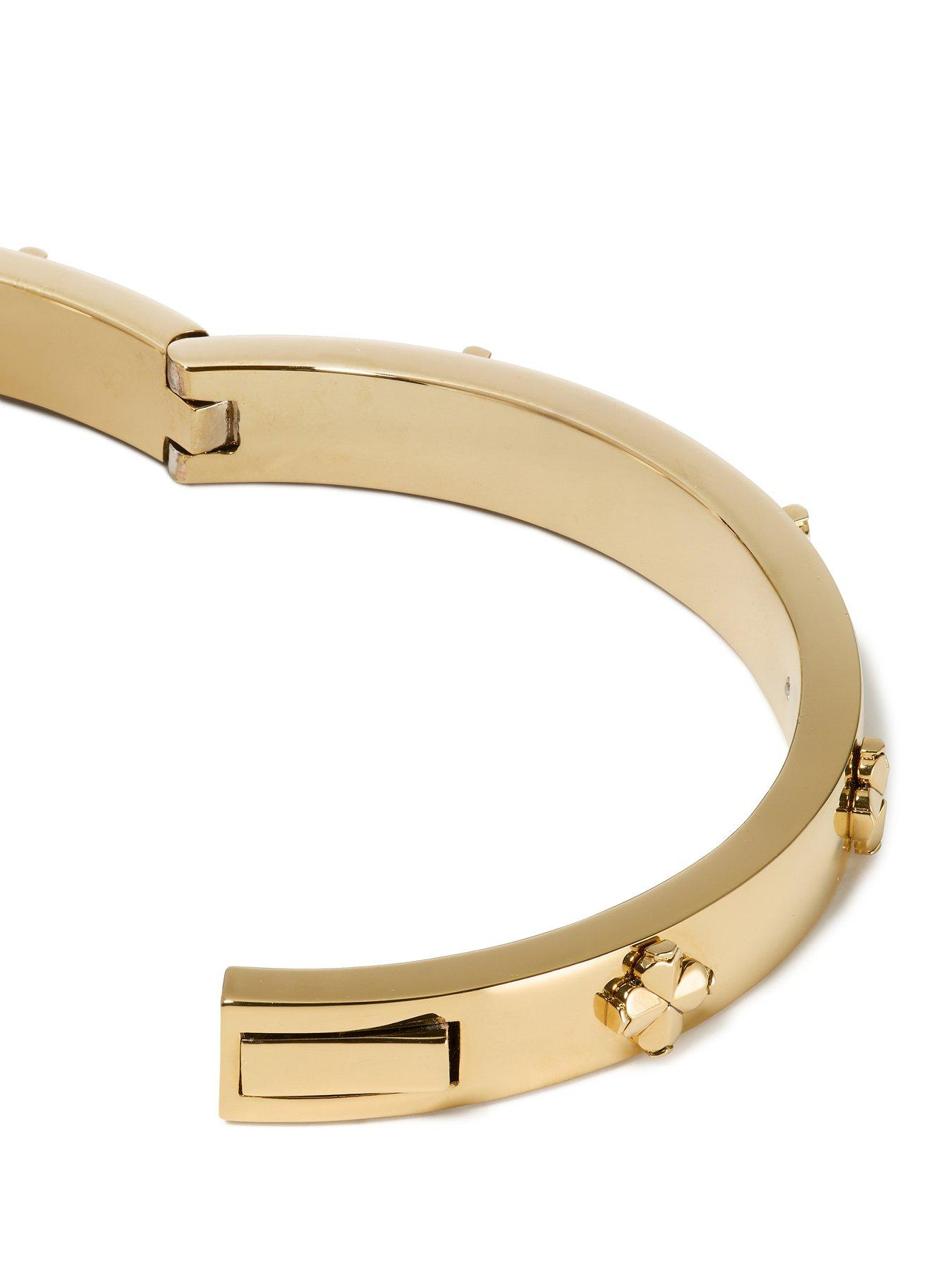 Image 4 of 4 of Kate Spade New York Spade Flower Hinged Bangle - Gold