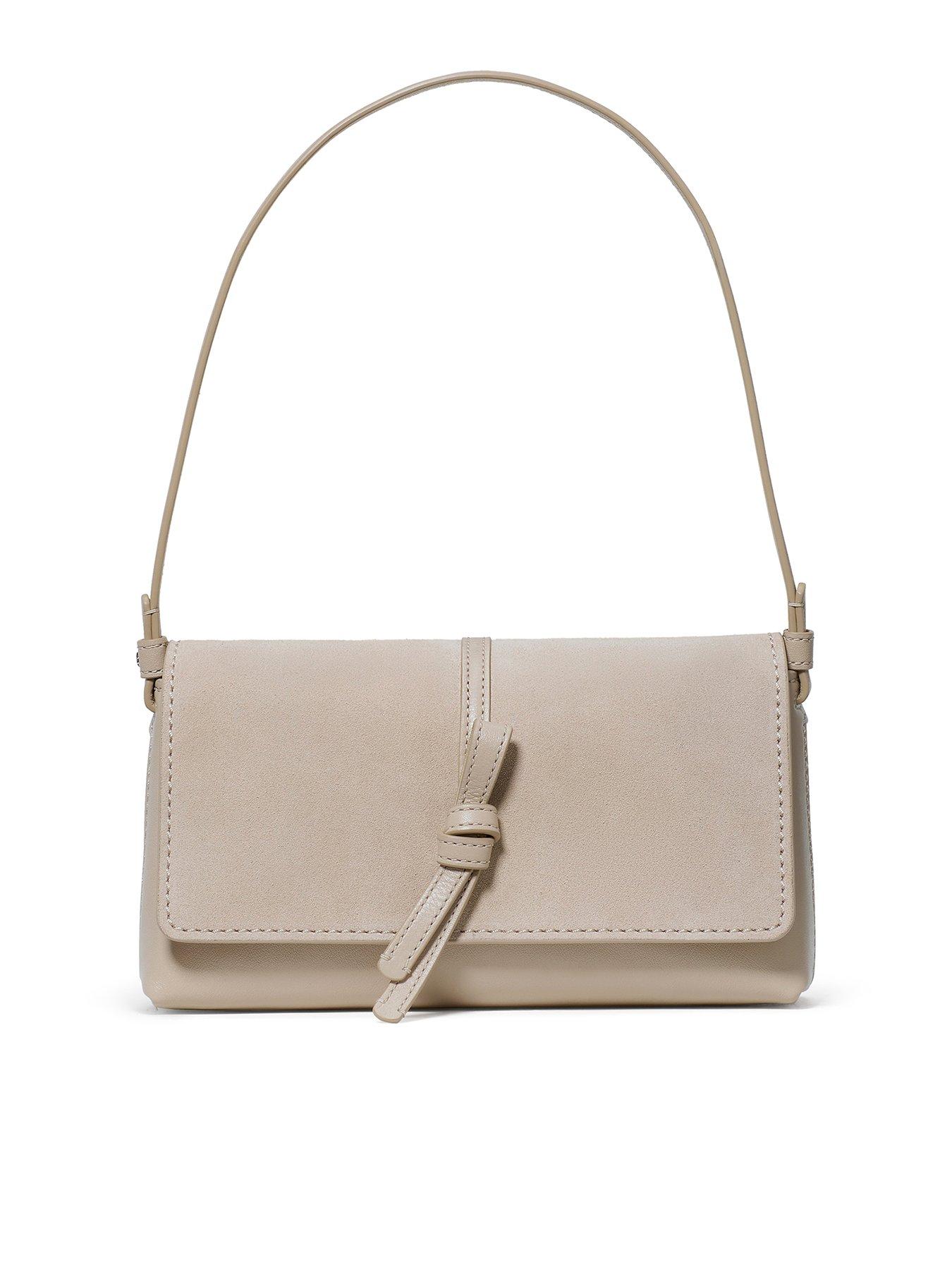 Kate Spade New York Loop Suede Small Shoulder Bag - White