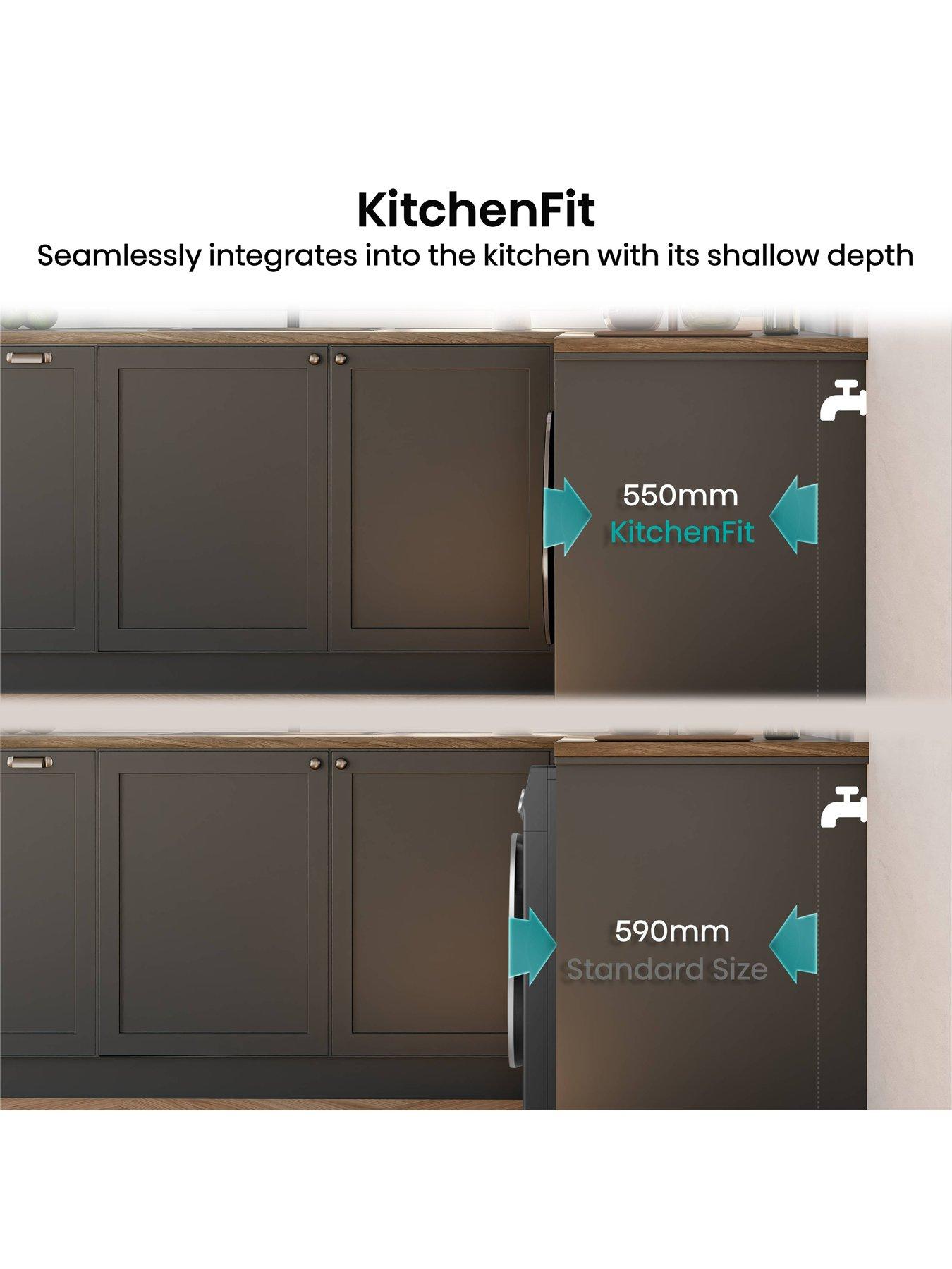 Image 5 of 8 of Hisense KitchenFit&trade;&nbsp;5i Series WD5I1045BWQ WiFi-enabled 10.5kg/6kg, 1400 Spin Washer Dryer - White - A/D Rated