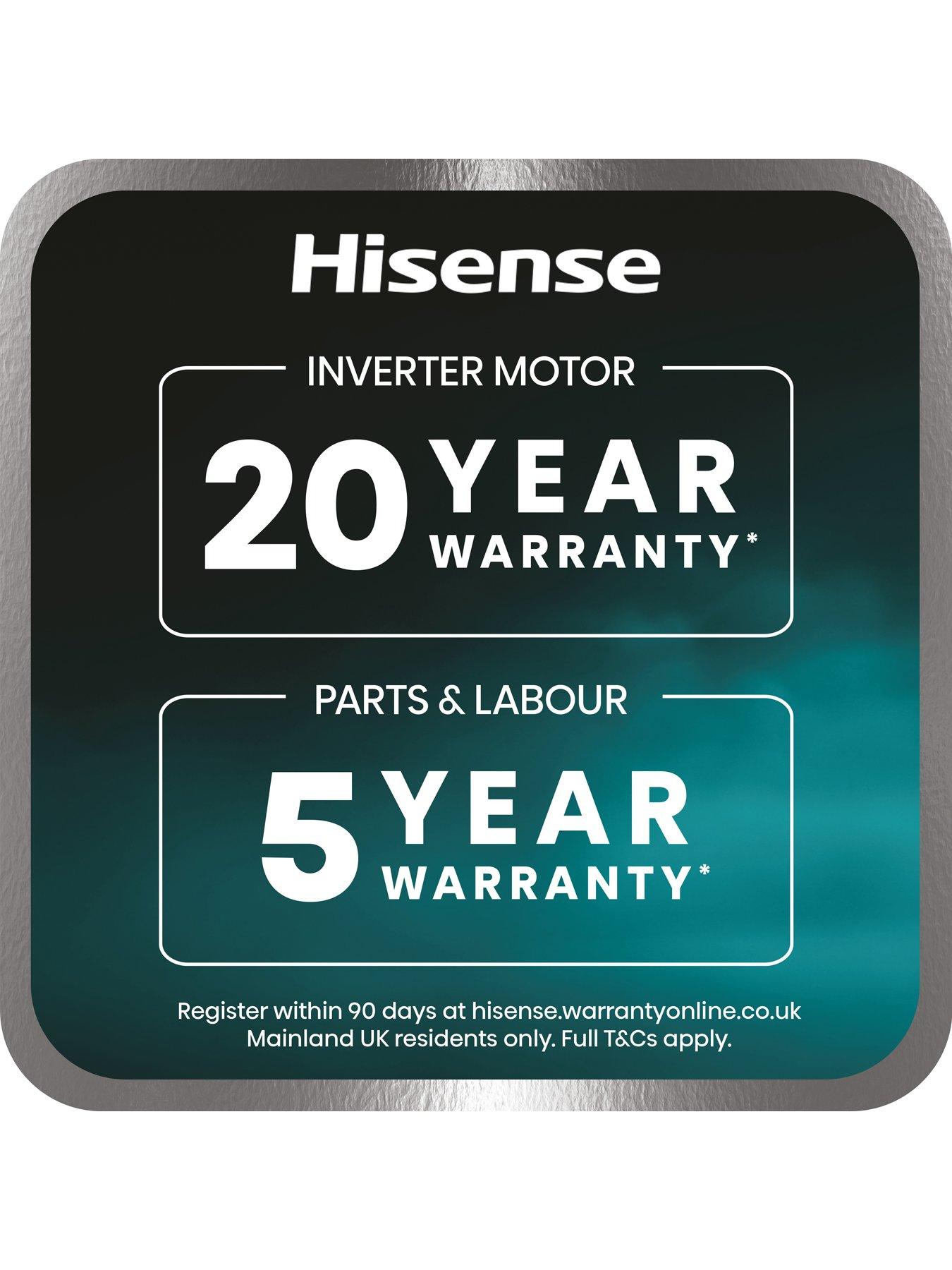 Image 7 of 8 of Hisense KitchenFit&trade;&nbsp;5i Series WD5I1045BWQ WiFi-enabled 10.5kg/6kg, 1400 Spin Washer Dryer - White - A/D Rated