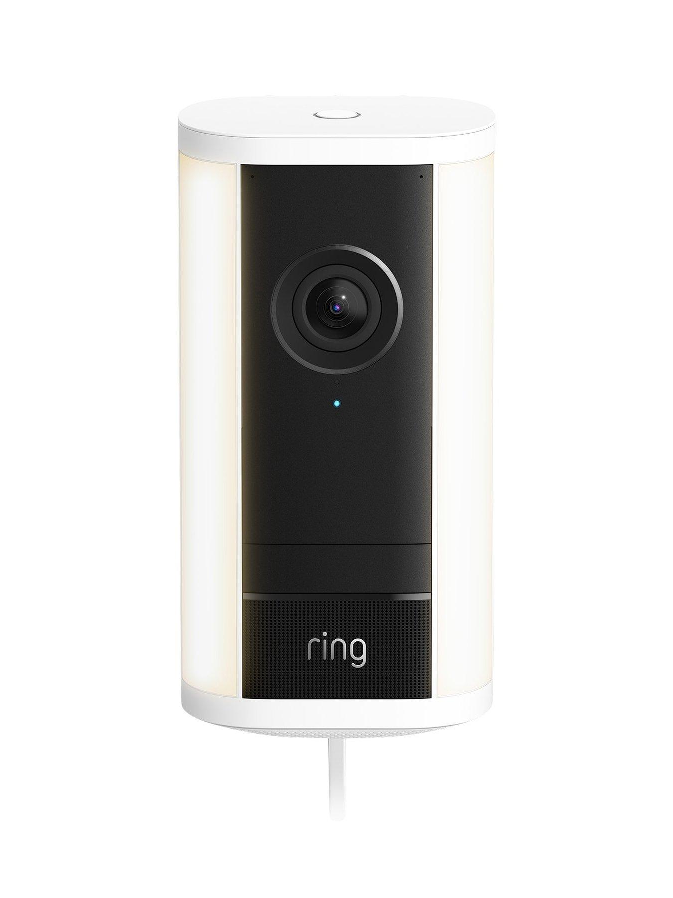 RING Spotlight Cam Pro (2nd Gen) Retinal 4K Outdoor Security Camera - Plug-In - White - (Newest Gen)