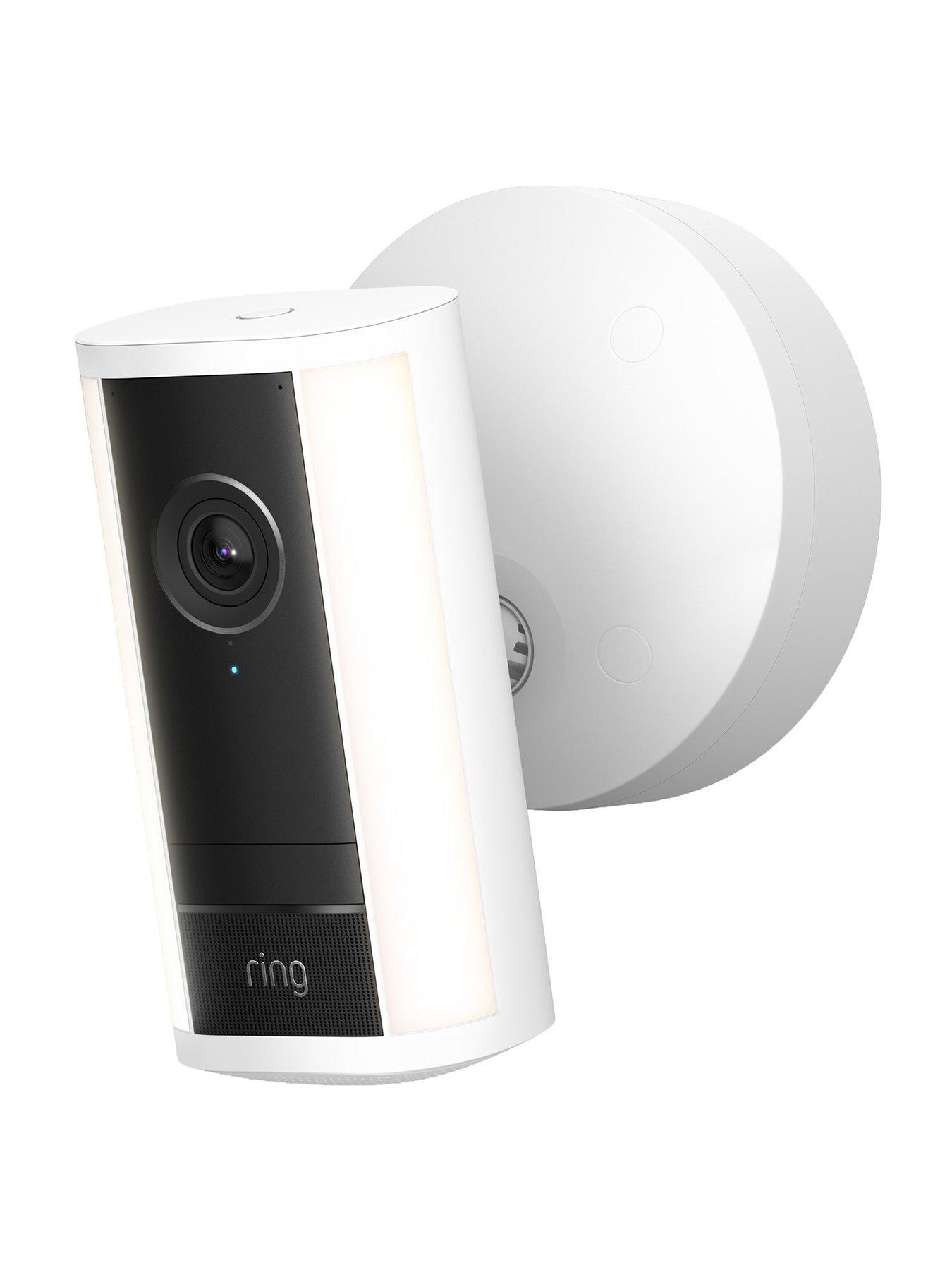 RING Spotlight Cam Pro (2nd Gen) Retinal 4K Outdoor Security Camera - Wired - White - (Newest Gen)