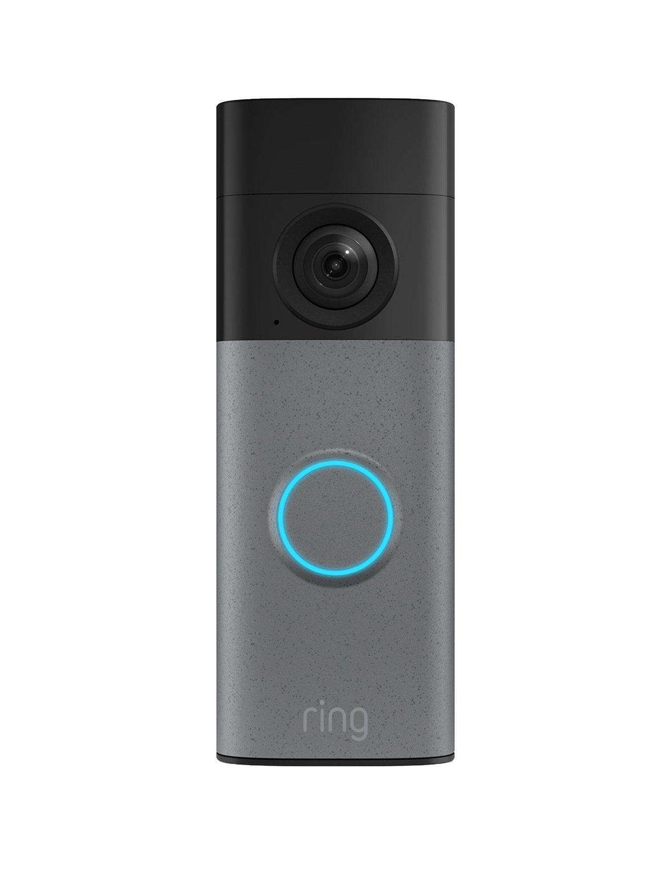 RING Ring Battery Video Doorbell (2nd Gen) - Retinal 2K and Head-to-Toe View - Speckled Grey (Newest Gen)