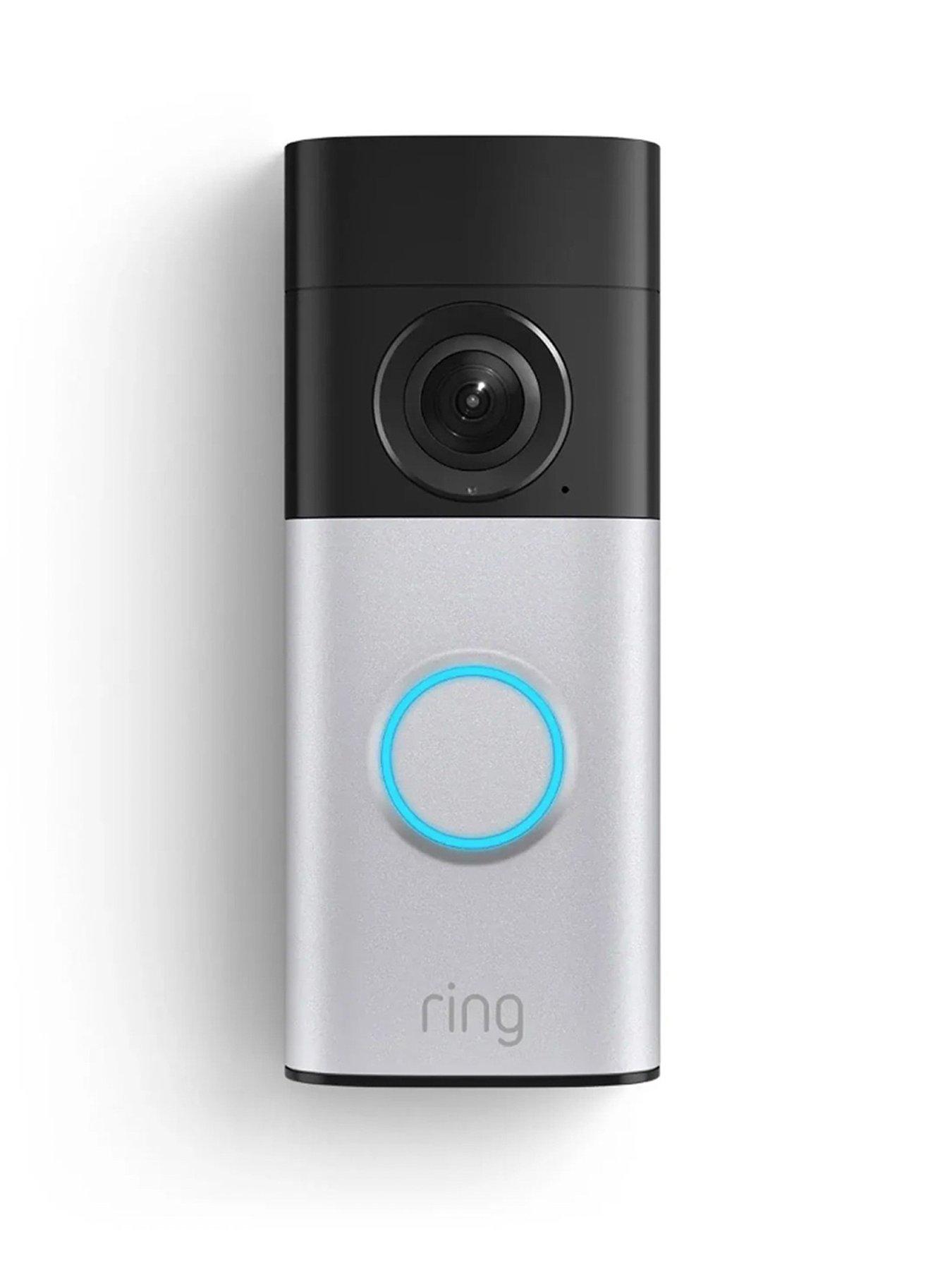 RING Wired Video Doorbell Plus (2nd Gen) - Wired with Retinal 2K and Head-to-Toe View - Nickel Silver (Newest Gen)