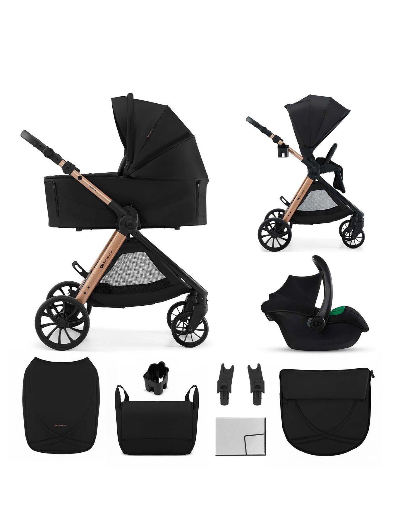 Image 1 of 8 of Kinderkraft Vesto 2 Travel System - Black