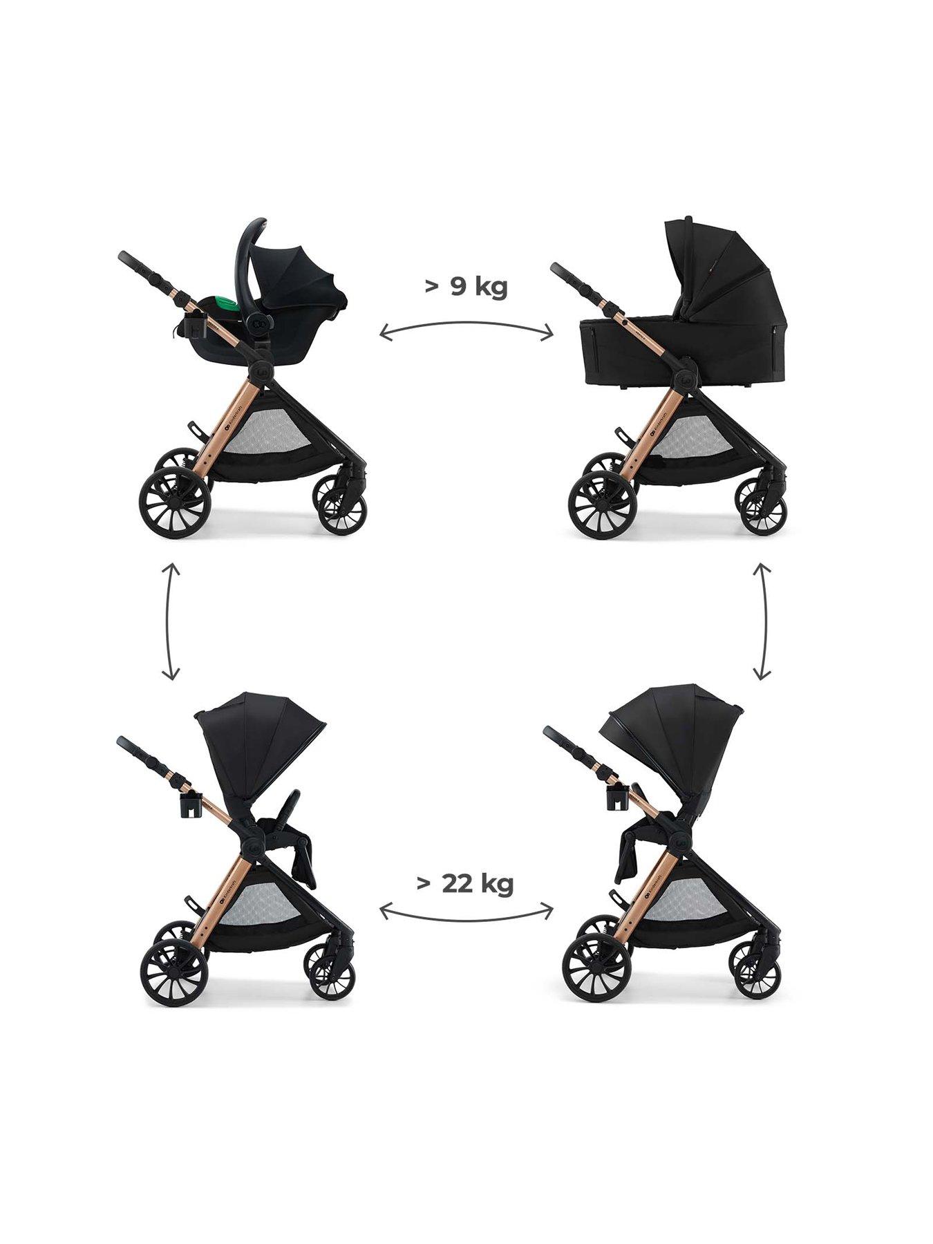 Image 2 of 8 of Kinderkraft Vesto 2 Travel System - Black
