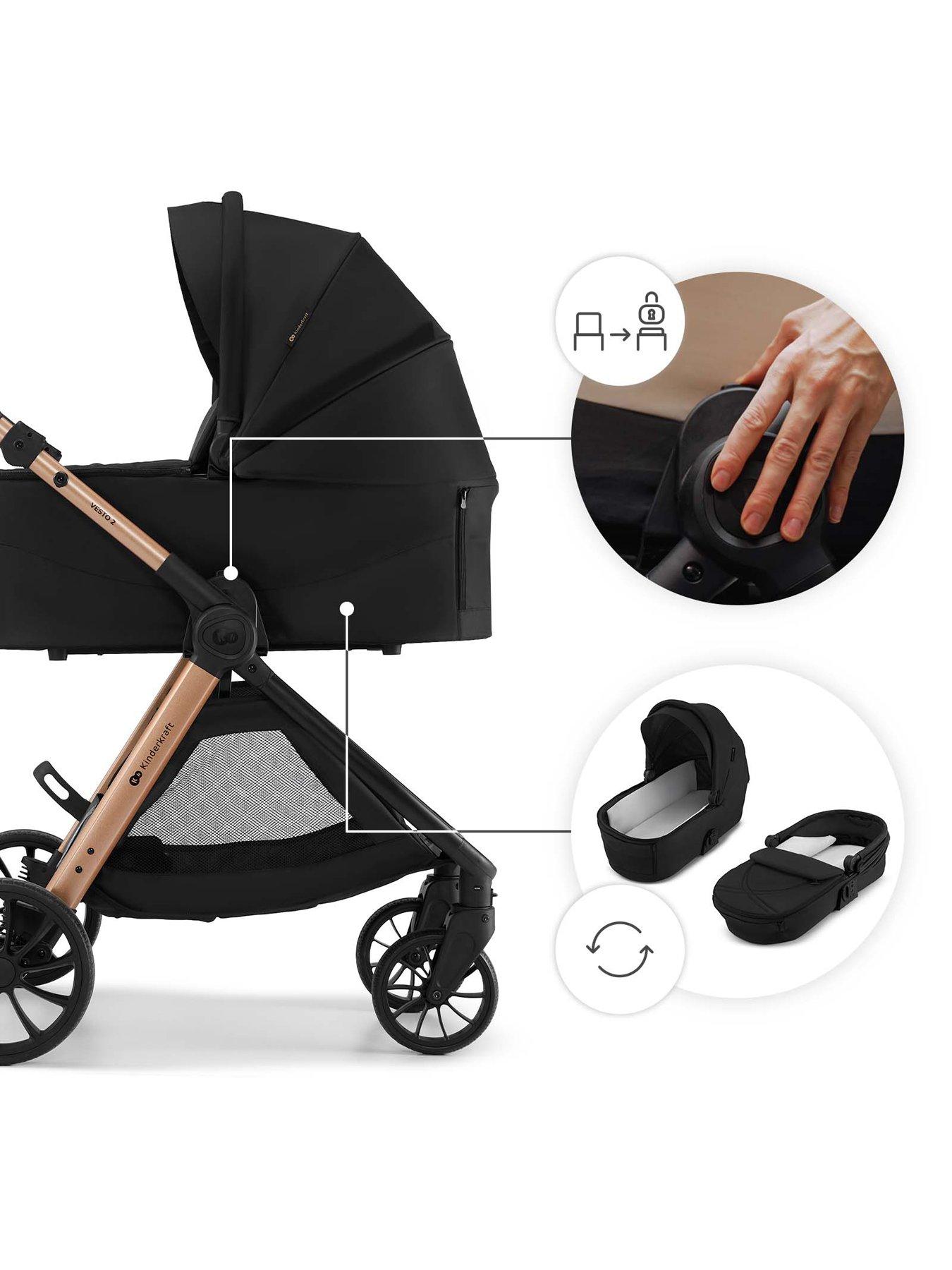 Image 3 of 8 of Kinderkraft Vesto 2 Travel System - Black
