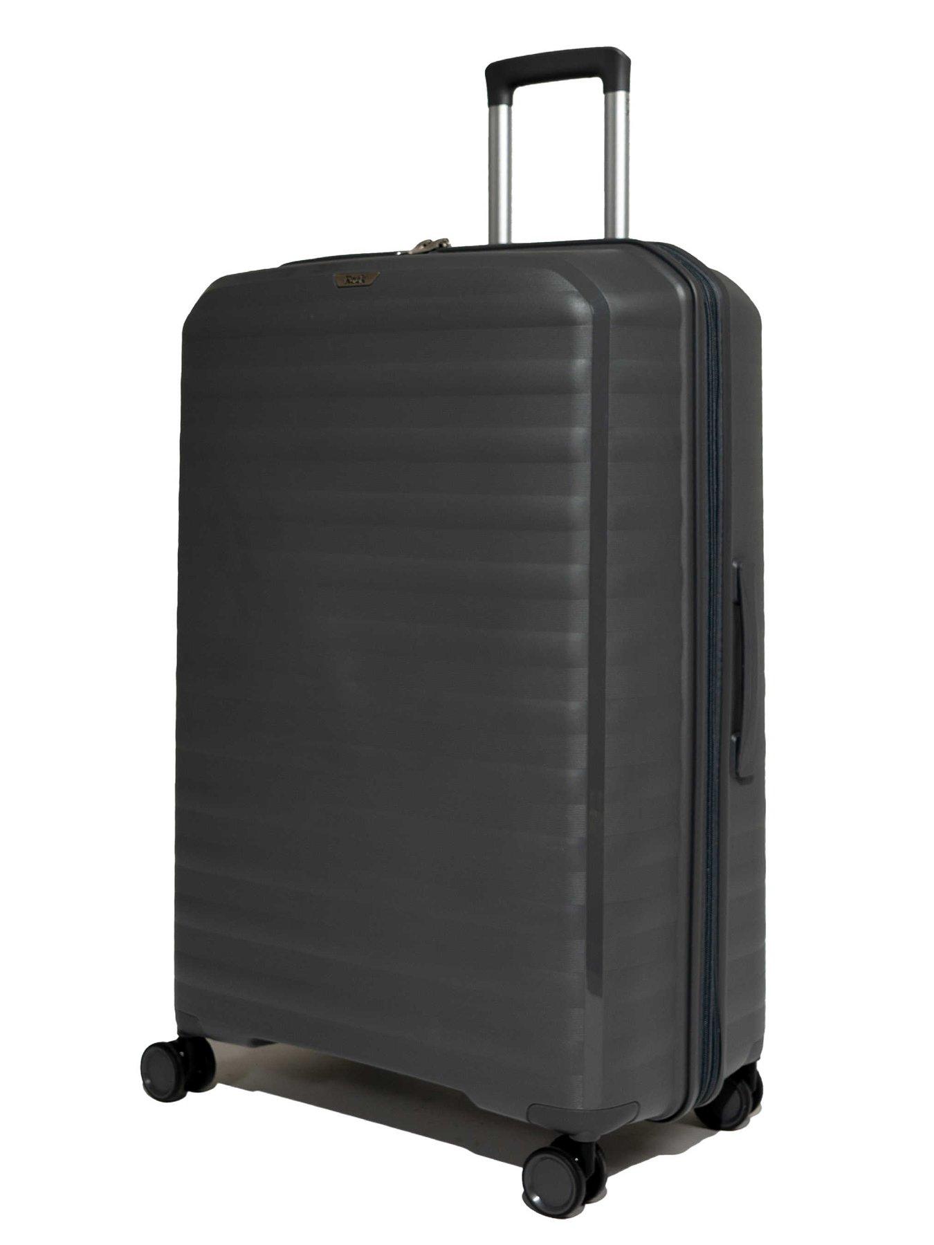 Image 2 of 6 of Rock Luggage Oslo Charcoal 3 Piece Suitcase Set