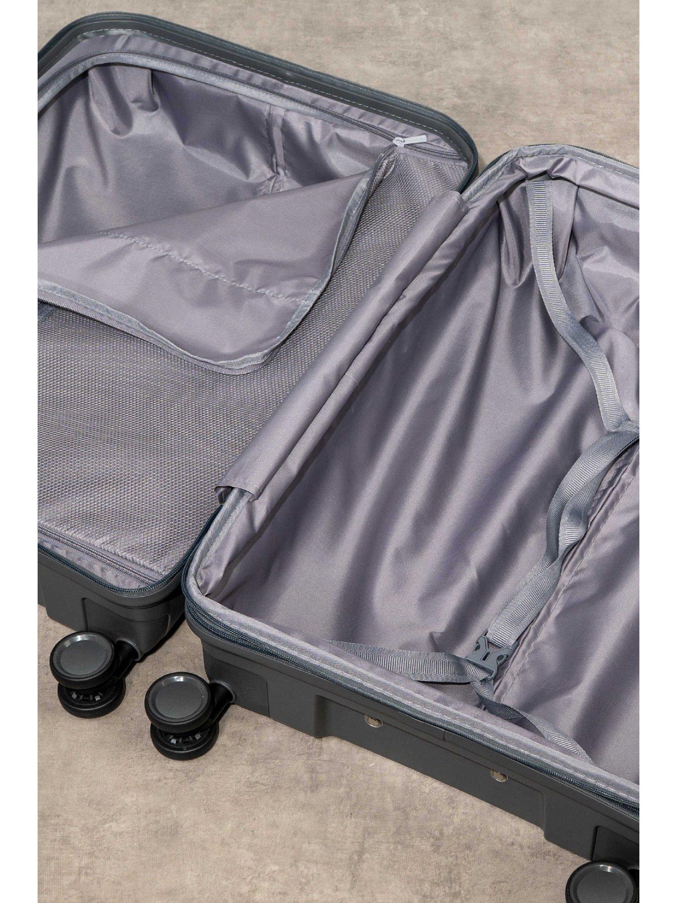 Image 5 of 6 of Rock Luggage Oslo Charcoal 3 Piece Suitcase Set