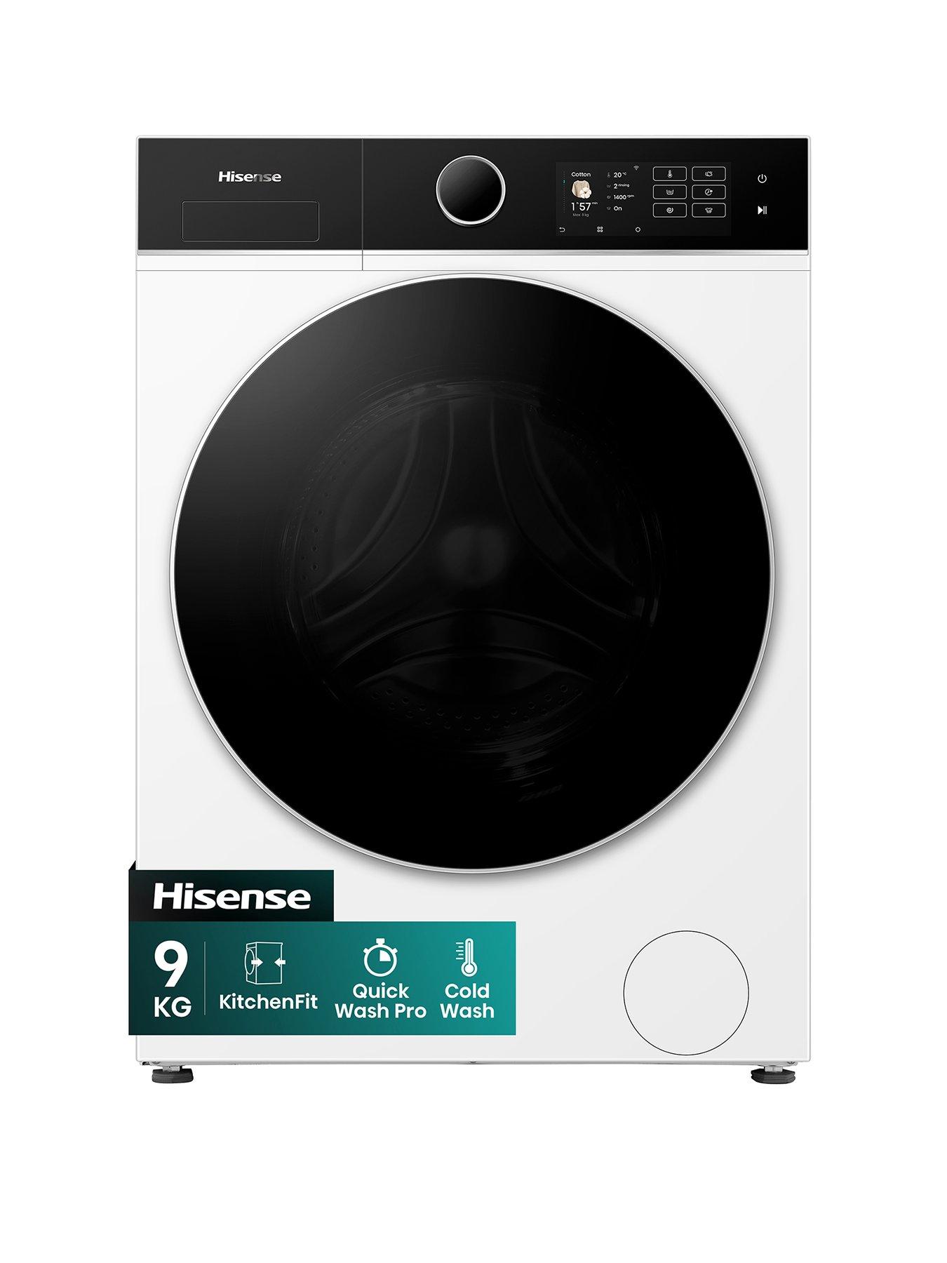Hisense KitchenFit 5i Series WF5I9043BWFS WiFi-enabled 9kg, 1400 Spin Washing Machine - White - A Rated