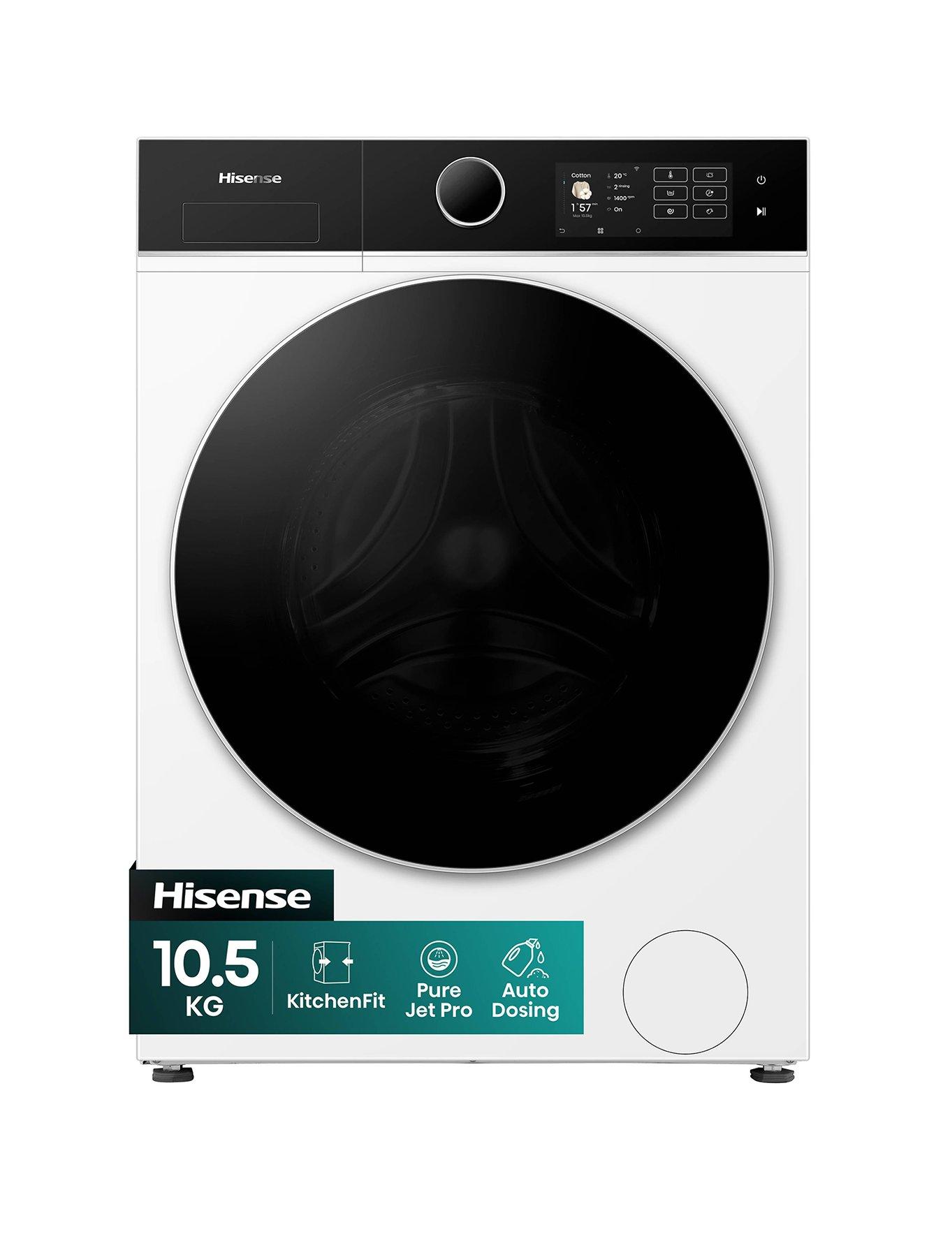 Hisense KitchenFit 5i Series WF5I1045BWQ WiFi-enabled 10.5kg, 1400 Spin Washing Machine - White - A Rated