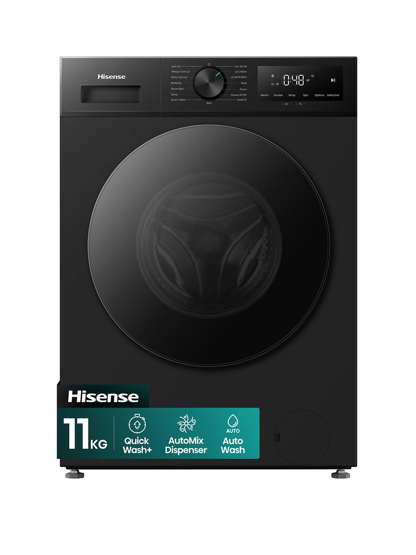 Hisense 1i Series WF1I1142BBL2 11kg, 1400 Spin Washing Machine - Black - A Rated