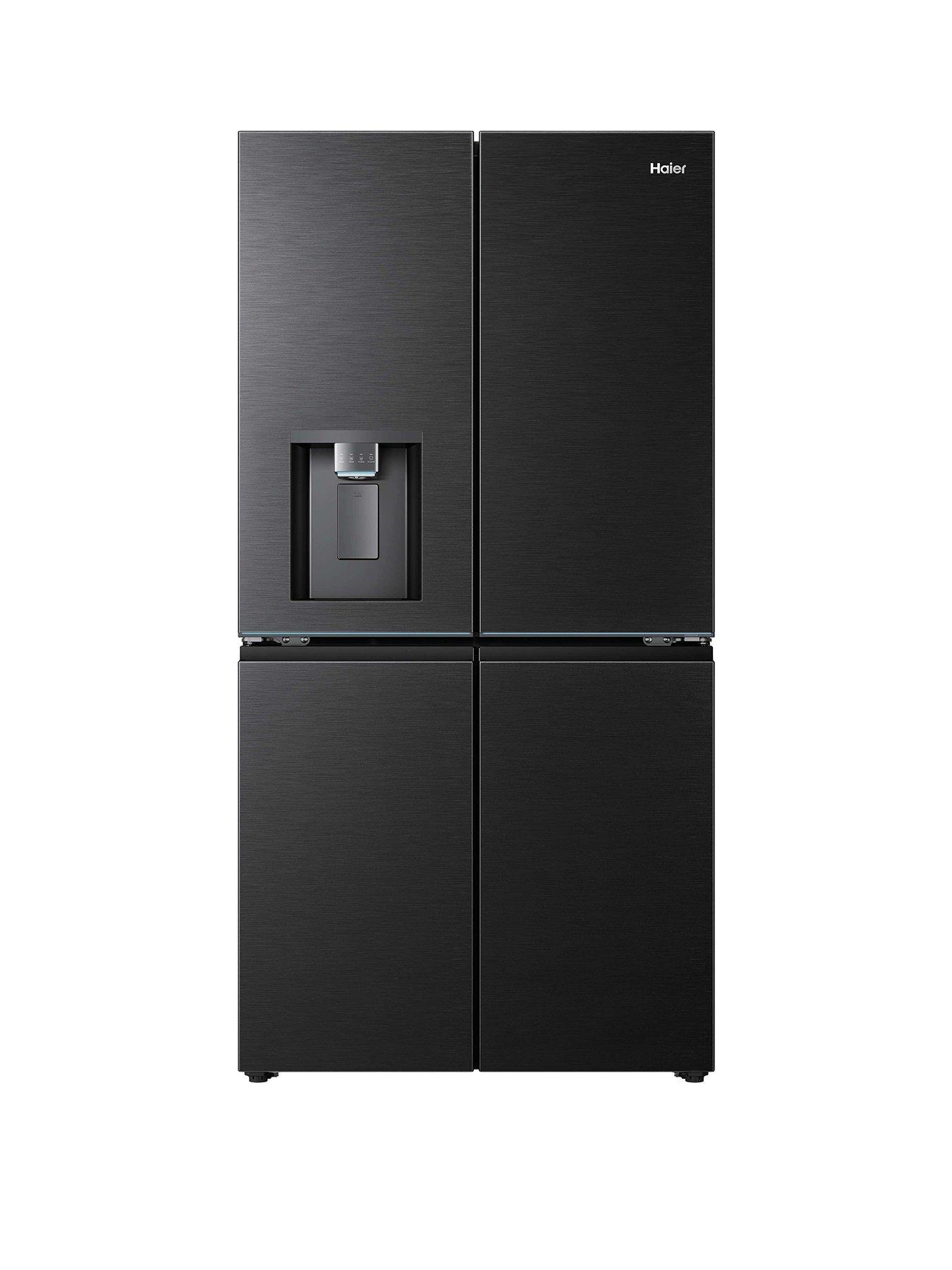 Haier HCW99F18DIMB 90cm Cube Series 9 Obsidian Steel Freestanding Fridge Freezer Black