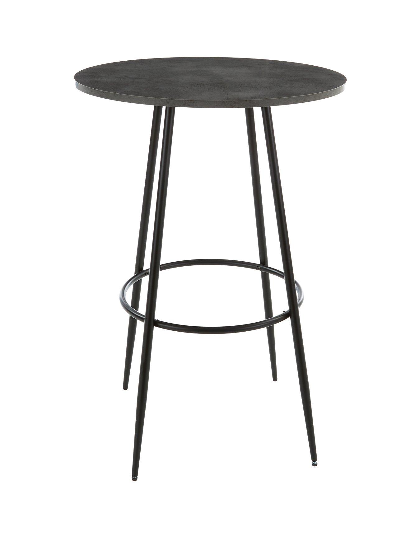 Image 3 of 5 of The Very Collection Dahlia 70cm High Bar Table &amp; 2 Mink Dahlia Bar Stools - FSC&reg; Certified
