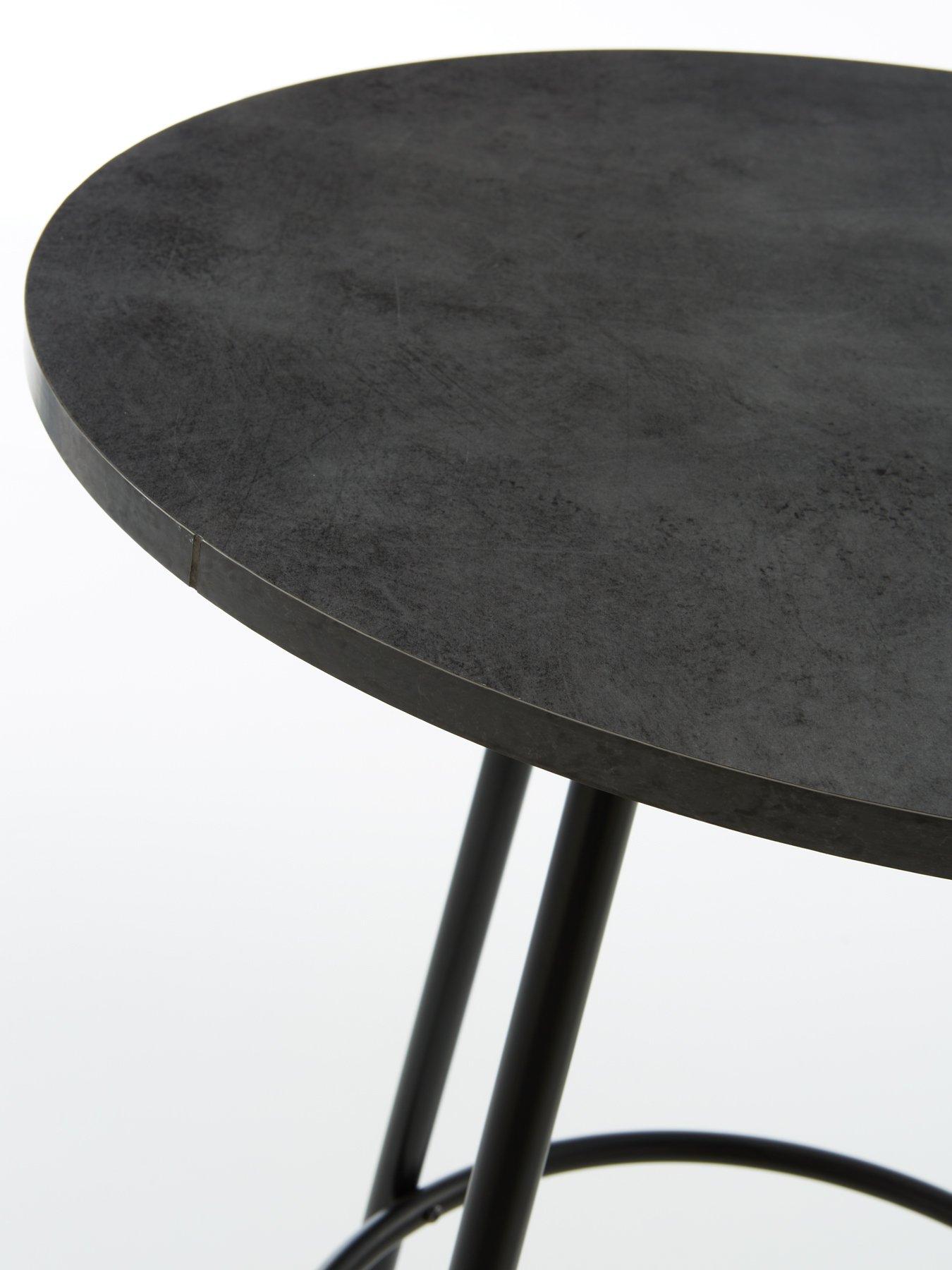 Image 4 of 5 of The Very Collection Dahlia 70cm High Bar Table &amp; 2 Mink Dahlia Bar Stools - FSC&reg; Certified