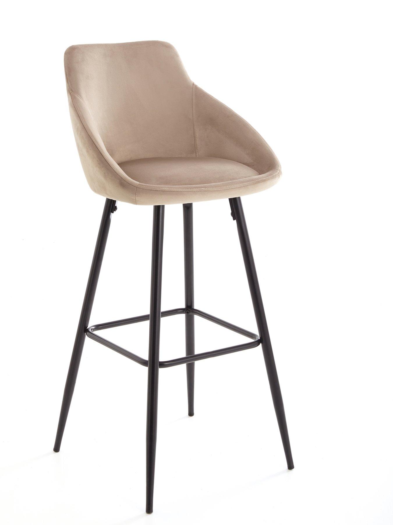 Image 5 of 5 of The Very Collection Dahlia 70cm High Bar Table &amp; 2 Mink Dahlia Bar Stools - FSC&reg; Certified
