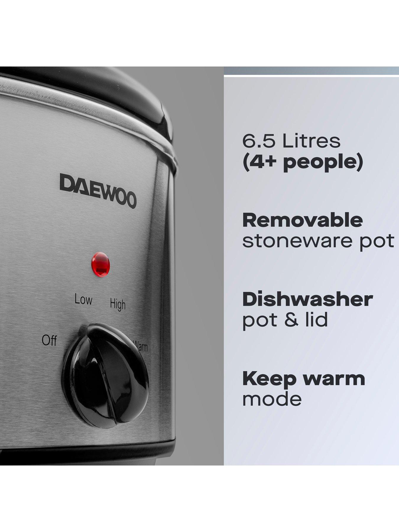 Image 2 of 6 of Daewoo 6.5L Slow Cooker - Stainless Steel