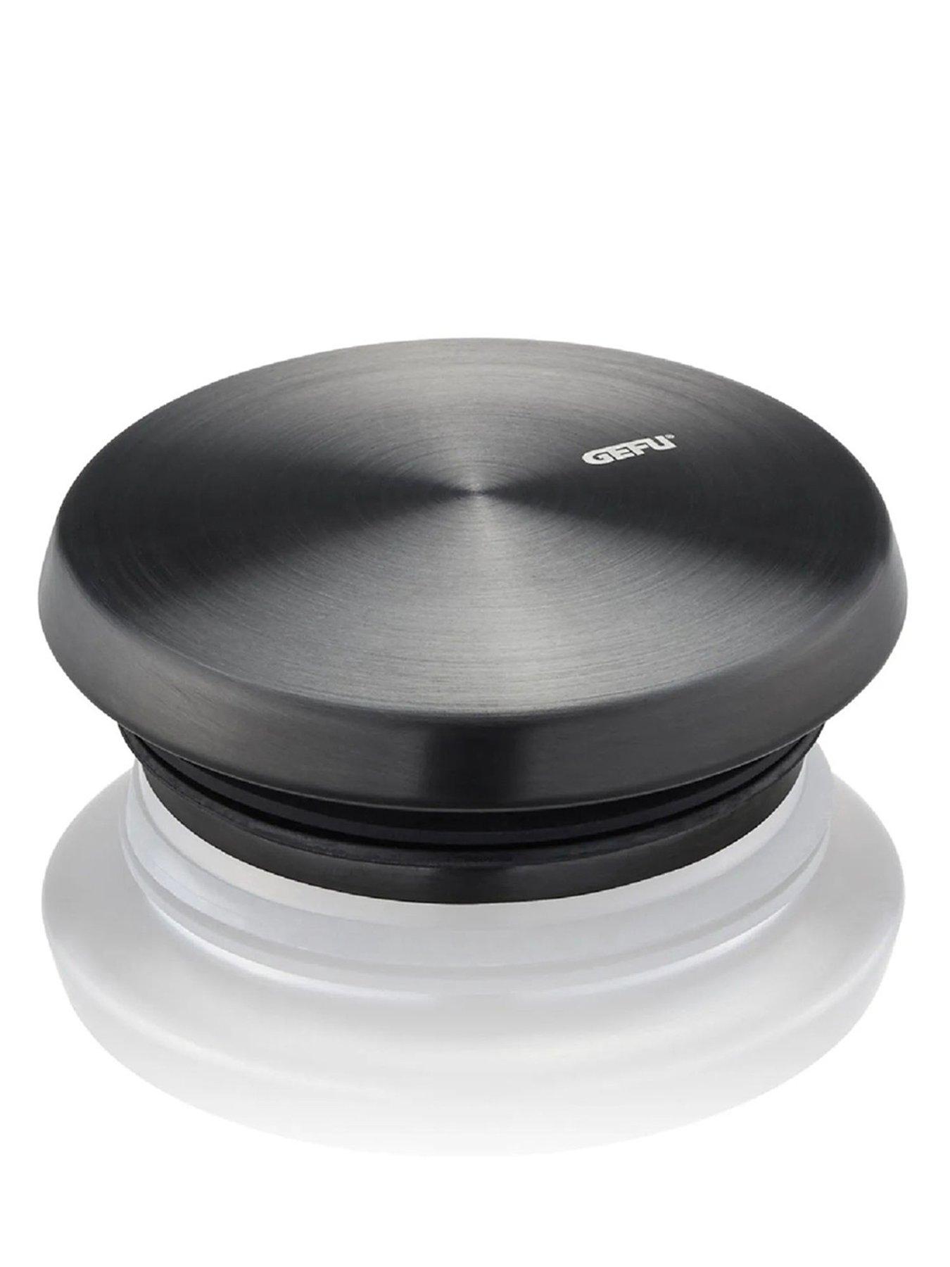 Image 7 of 7 of Gefu X-plosion Salt Or Spice Pot With Wooden Spoon Black (150 Ml)
