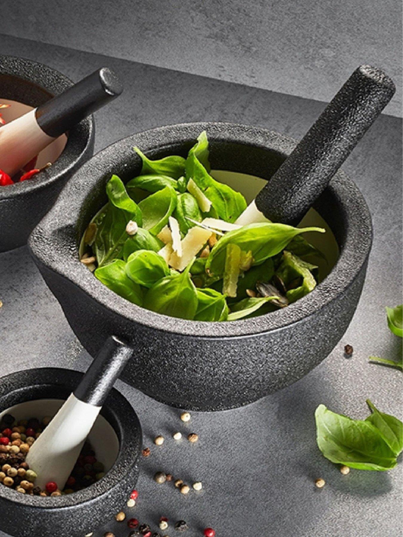 Image 1 of 2 of Gefu Grino Porcelain Mortar &amp; Pestle 13.5 Cm