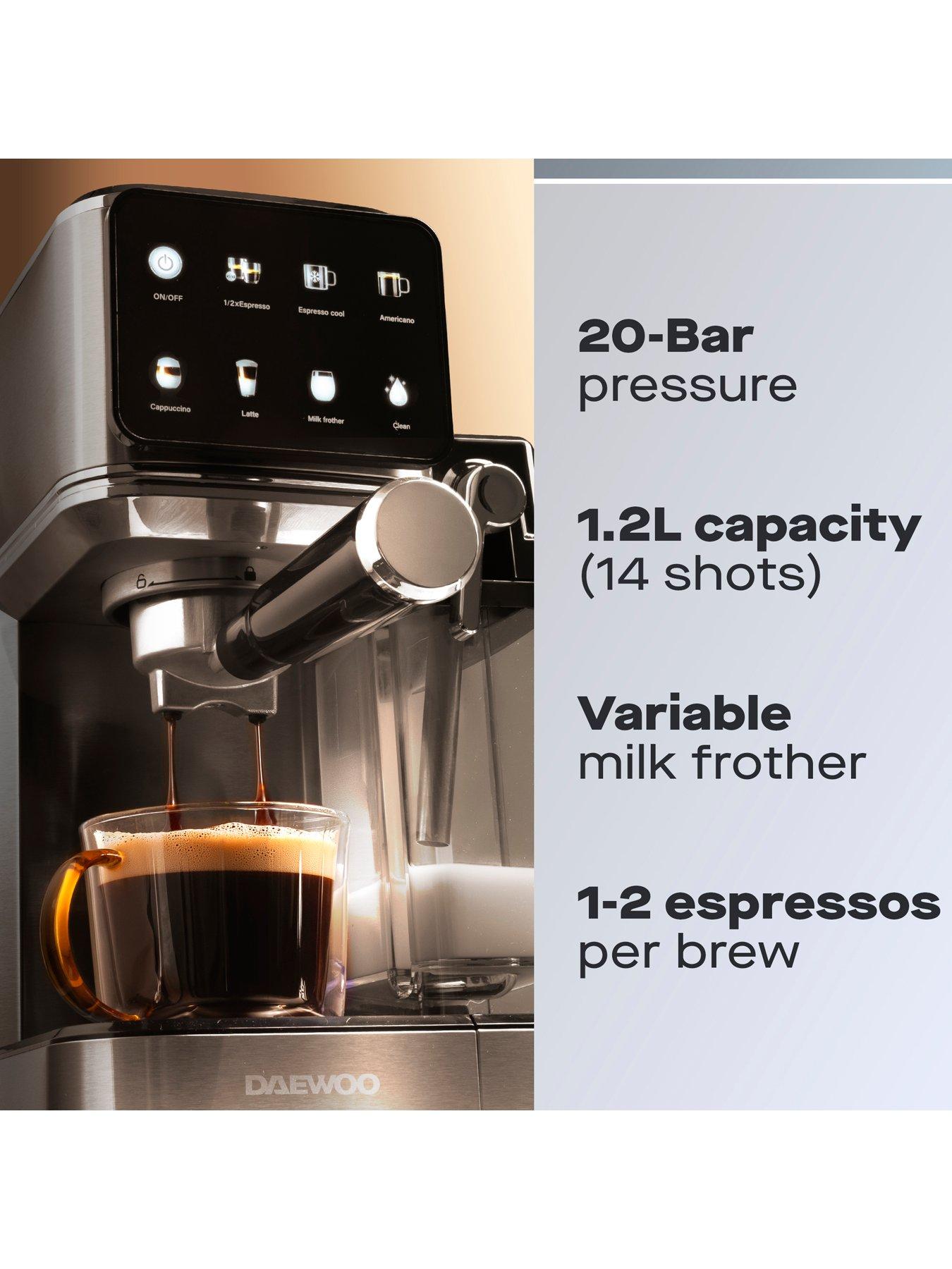 Image 2 of 6 of Daewoo 20-Bar Digital Semi-Auto Coffee Maker - Also Does Cold Brews