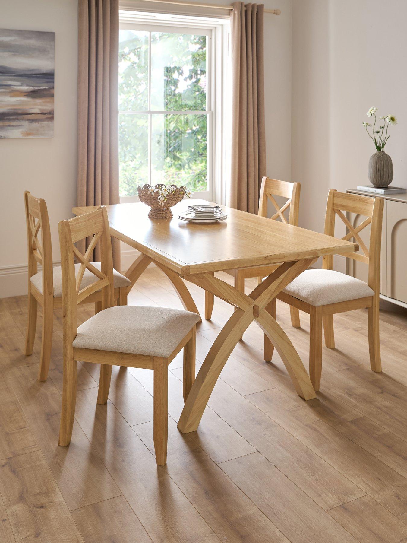 The Very Collection Dewsbury 160cm Dining Table & 4 Dewsbury Chairs