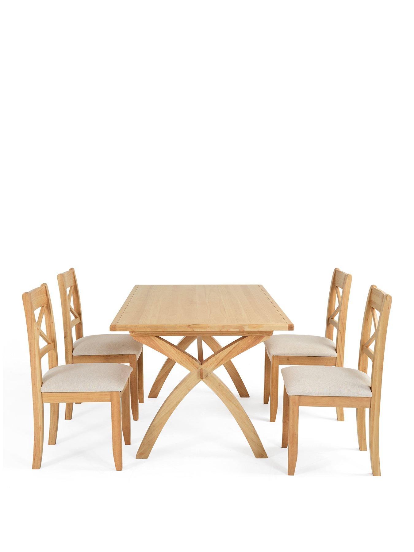 Image 2 of 7 of The Very Collection Dewsbury 160cm Dining Table & 4 Dewsbury Chairs