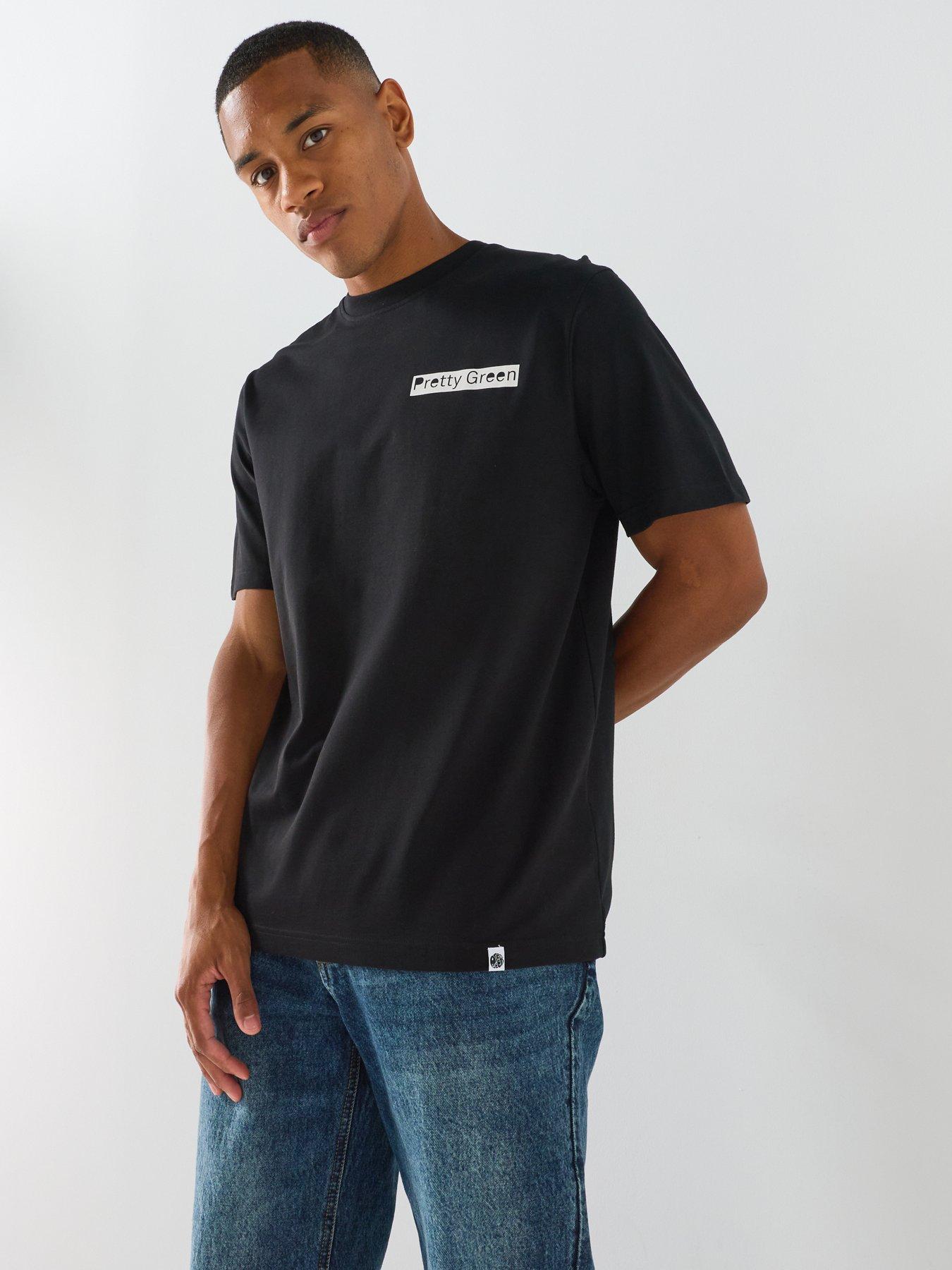 Image 2 of 6 of Pretty Green Beatification Back Graphic T-Shirt - Black