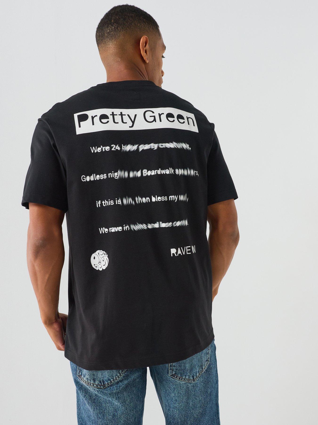 Image 5 of 6 of Pretty Green Beatification Back Graphic T-Shirt - Black