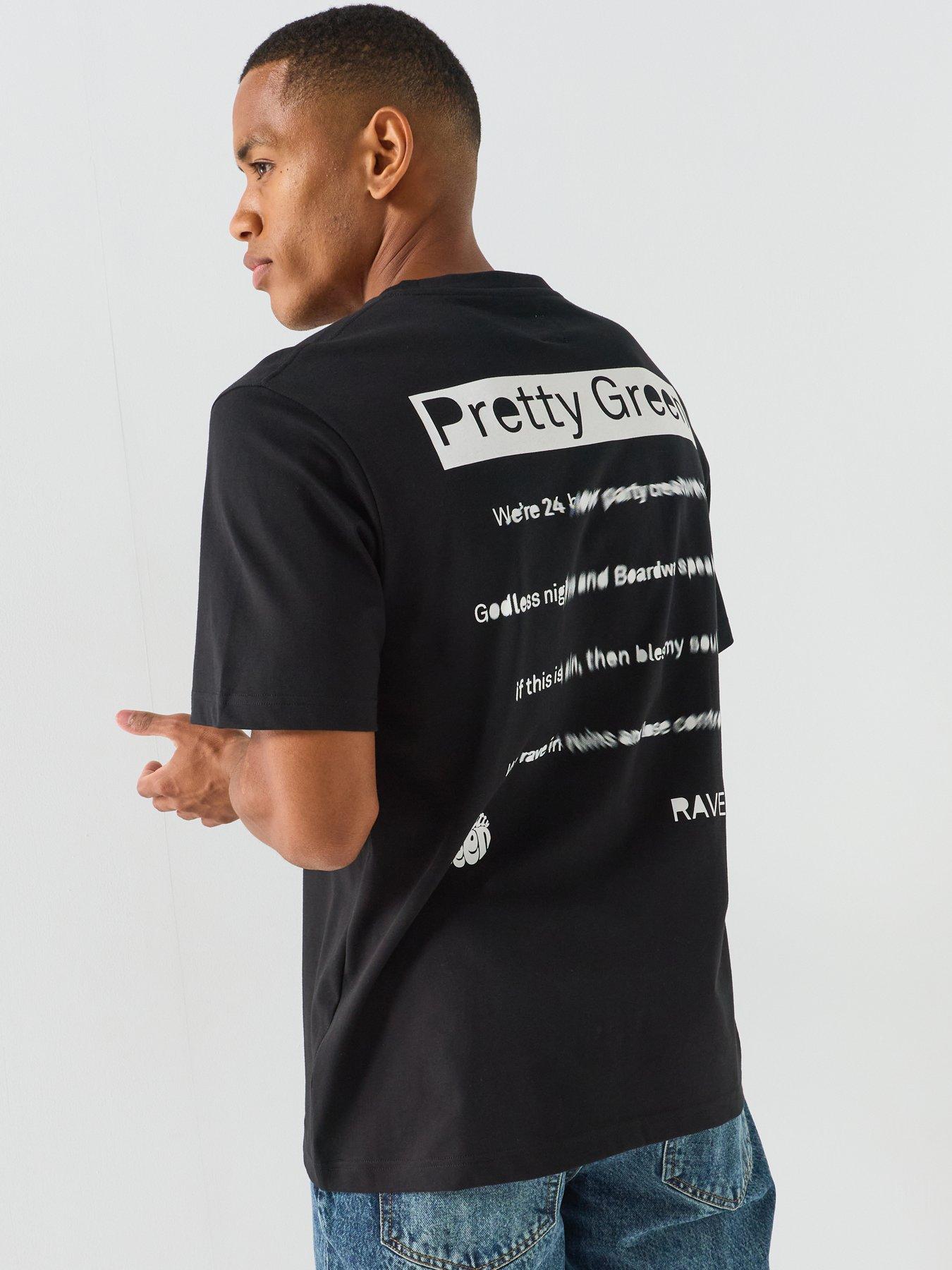 Image 6 of 6 of Pretty Green Beatification Back Graphic T-Shirt - Black