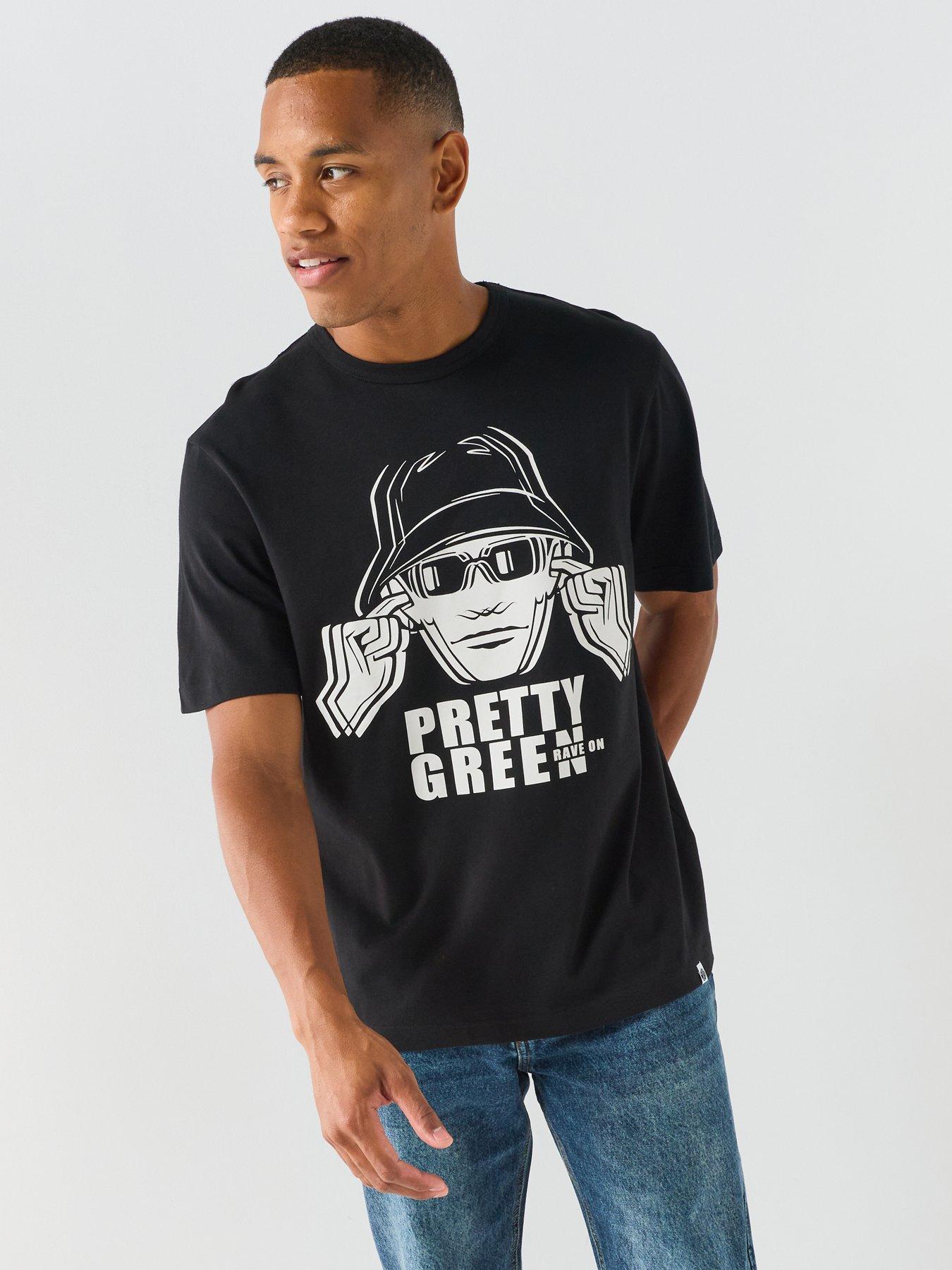 Pretty Green Hearing Damage Graphic T-shirt - Black